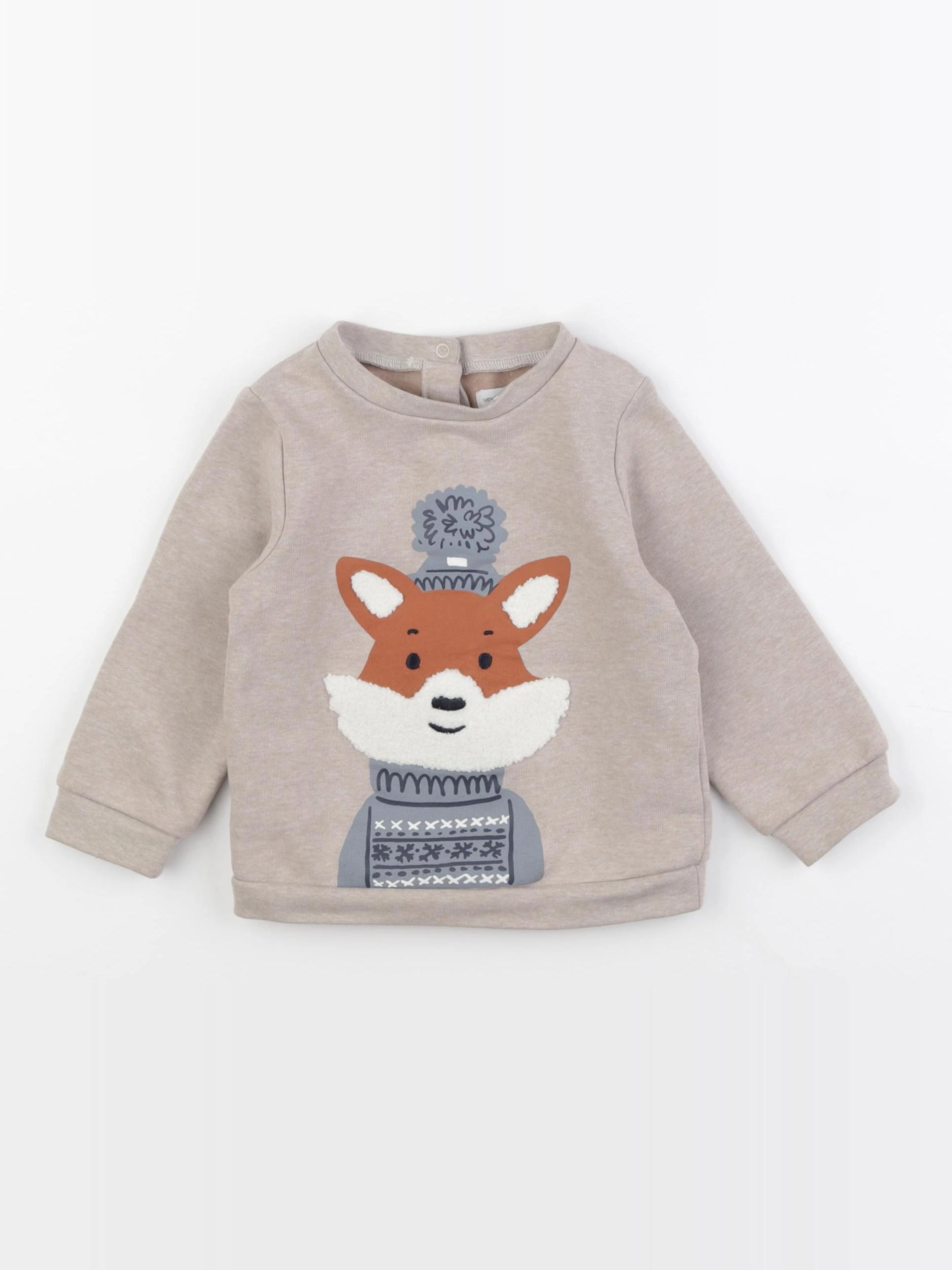 Vertbaudet - sweat marron - 18 mois