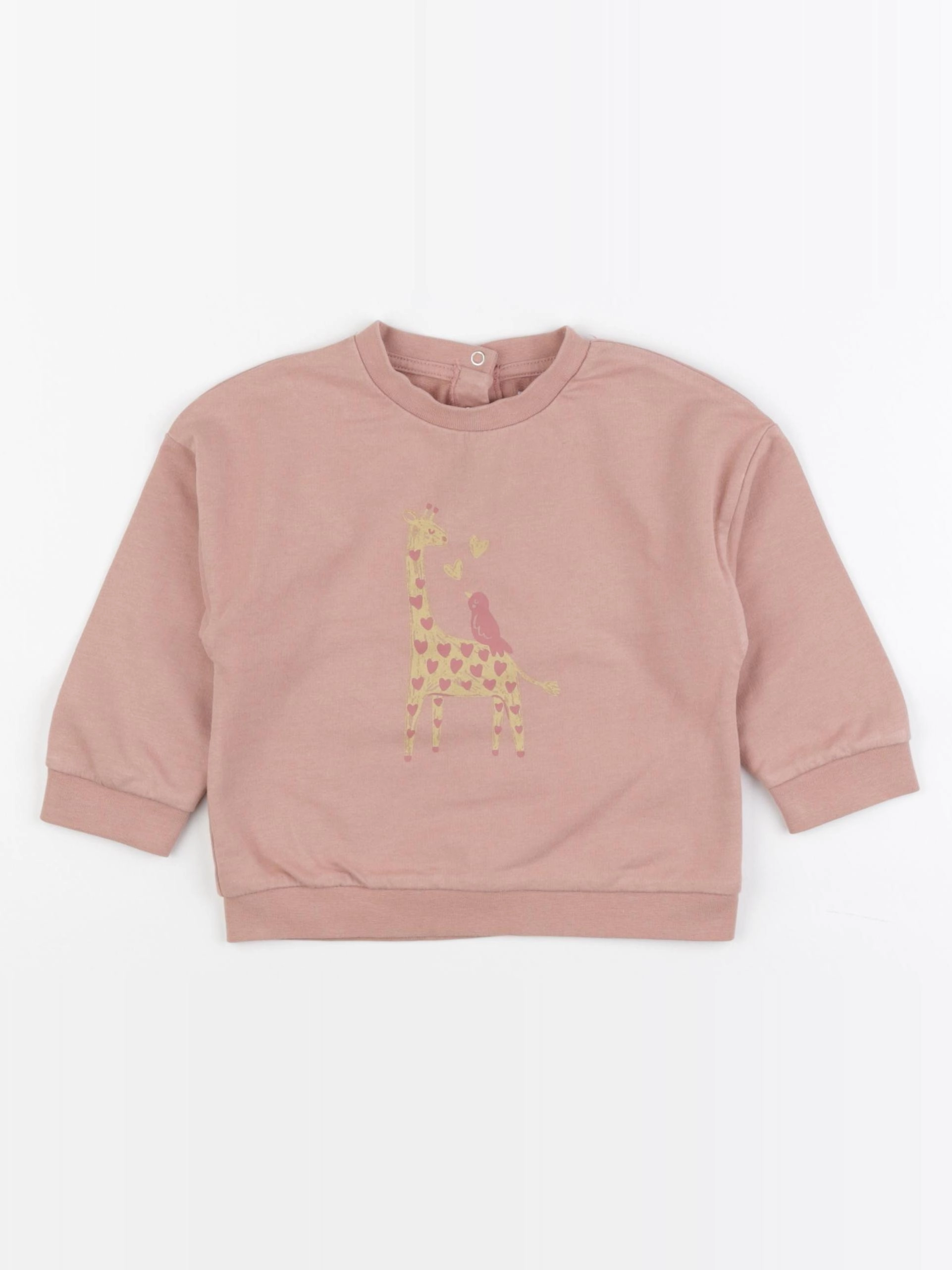 Vertbaudet - sweat rose - 18 mois