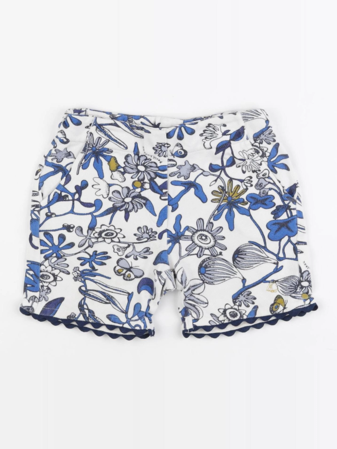 Petit Bateau - short bleu, blanc - 4 ans