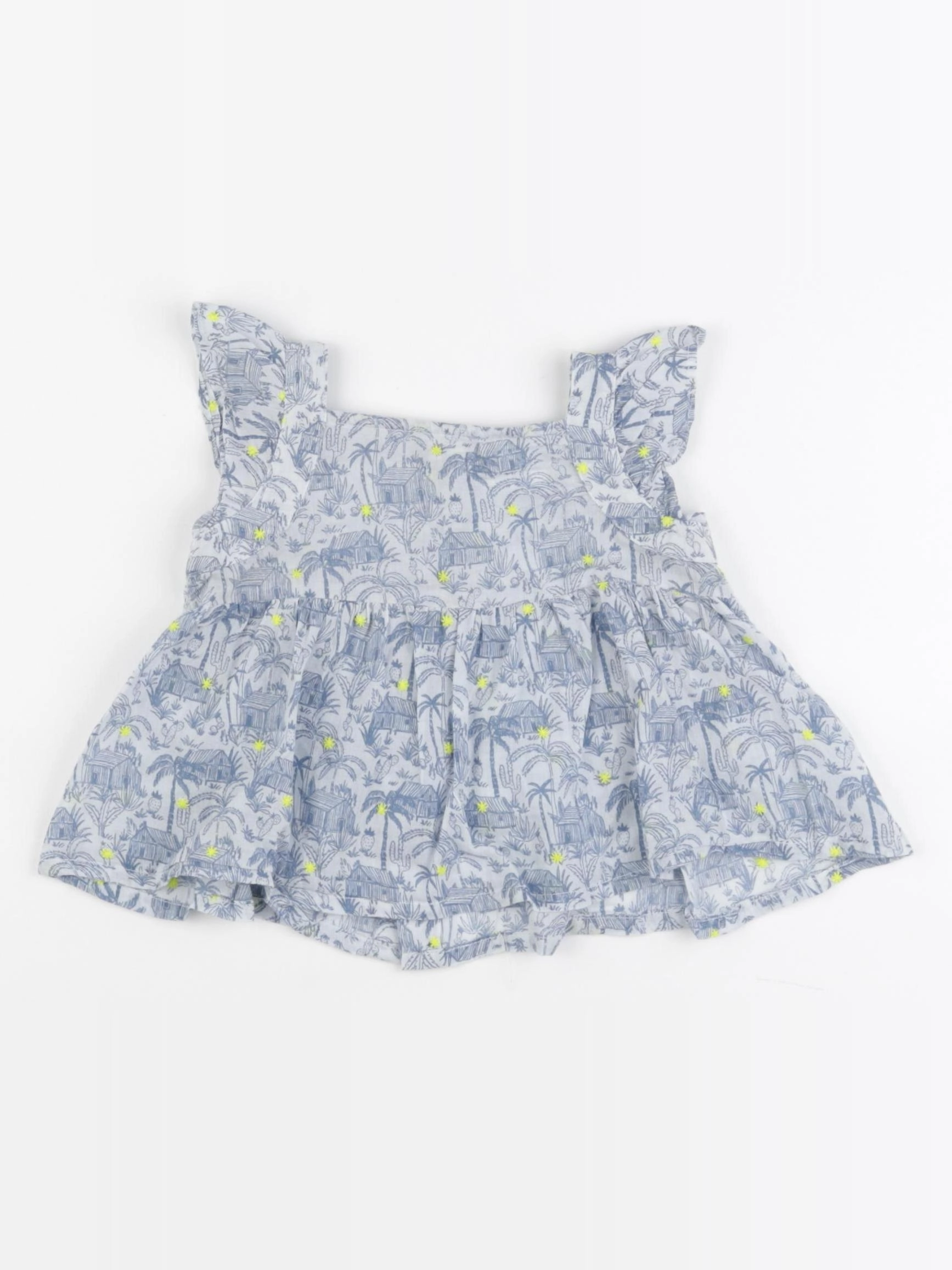 Boutchou - blouse bleu - 9 mois