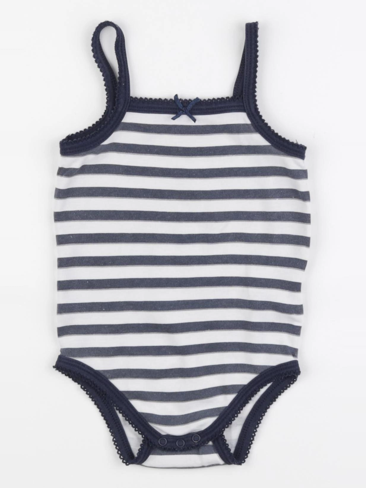 Vertbaudet - body blanc, bleu - 24 mois