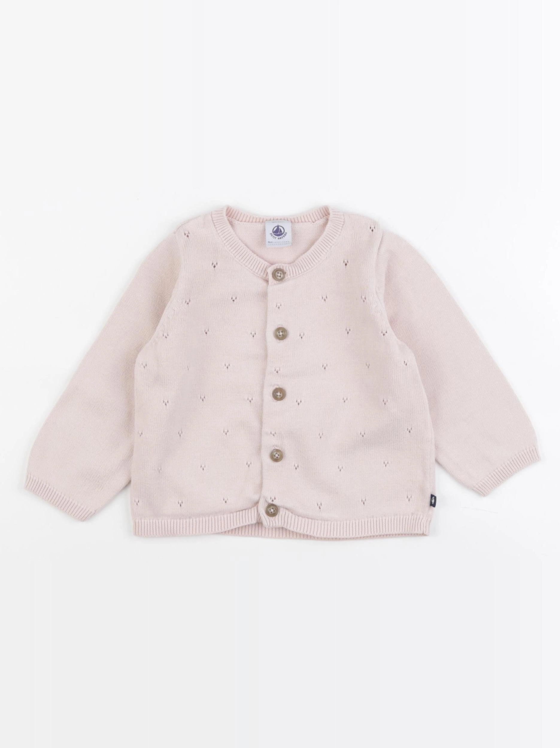 Petit Bateau - gilet rose - 18 mois