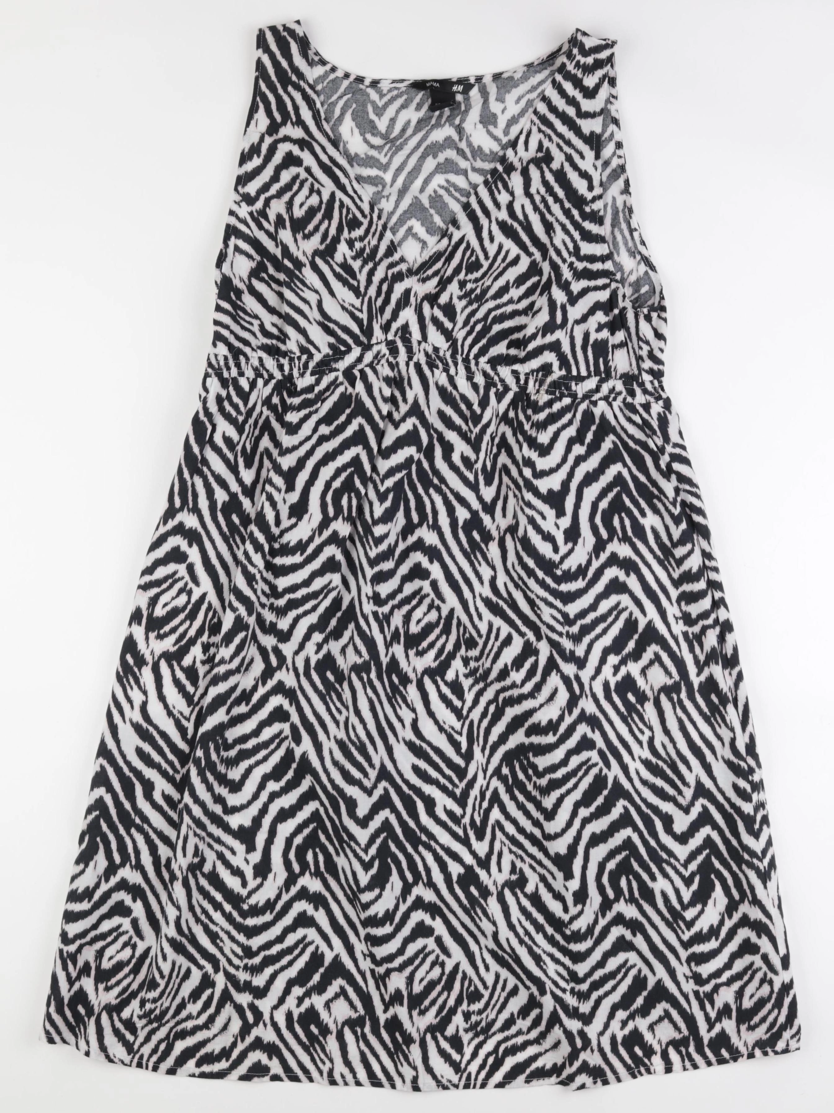 H&M - robe grossesse blanc, noir - 40 à 42