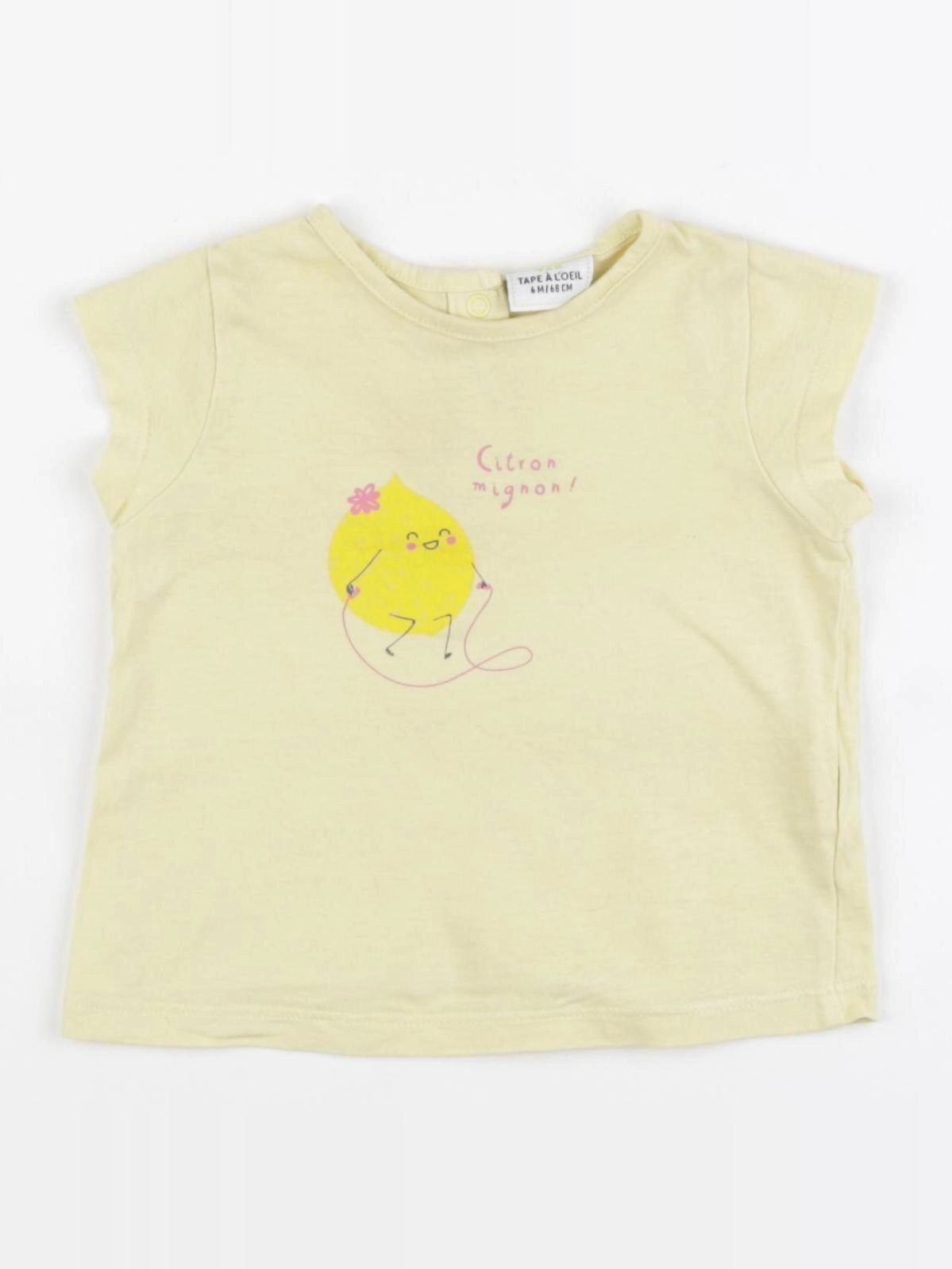 Tape à l'oeil - tee-shirt jaune - 6 mois