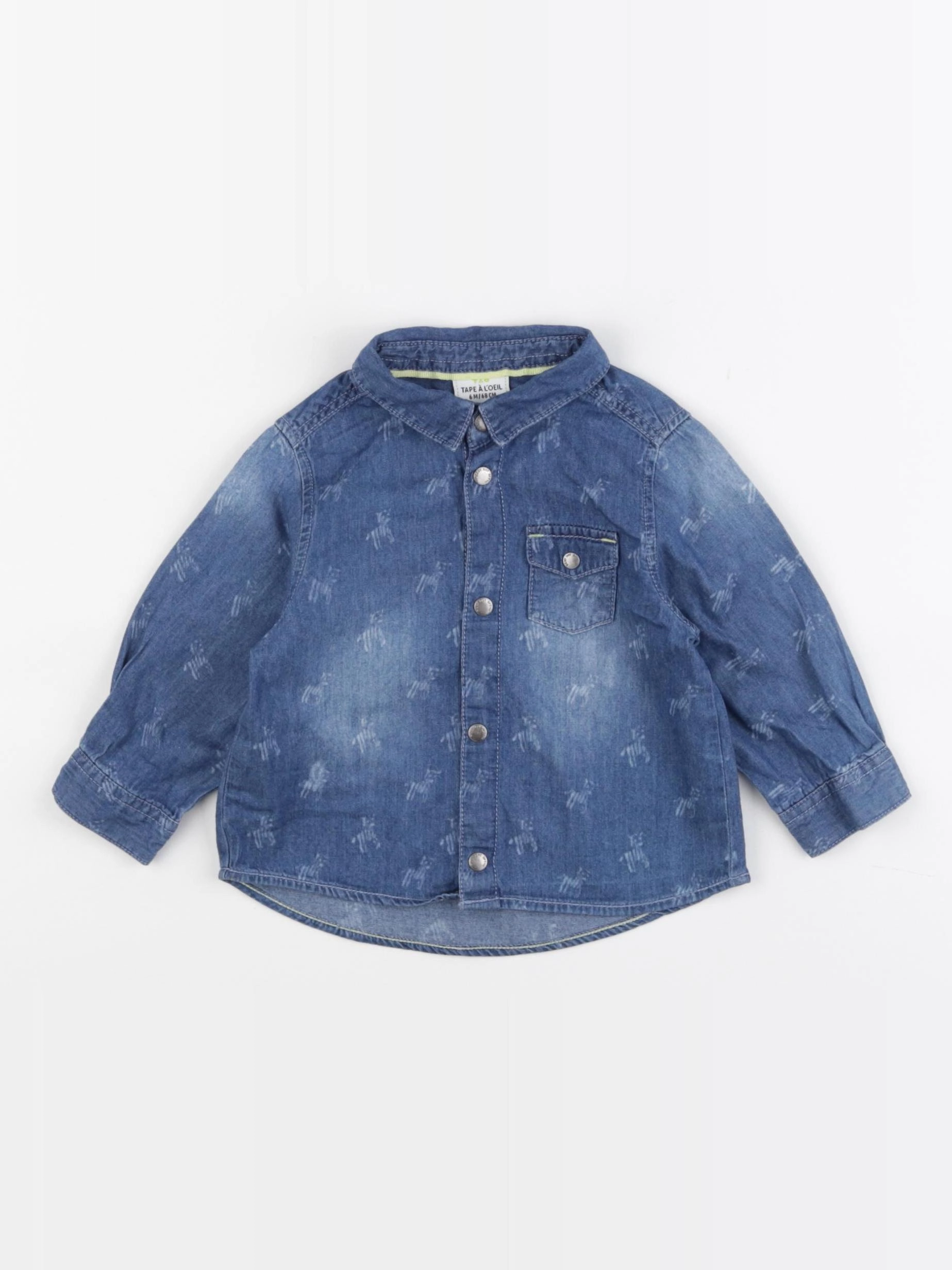 Tape à l'oeil - chemise bleu - 6 mois