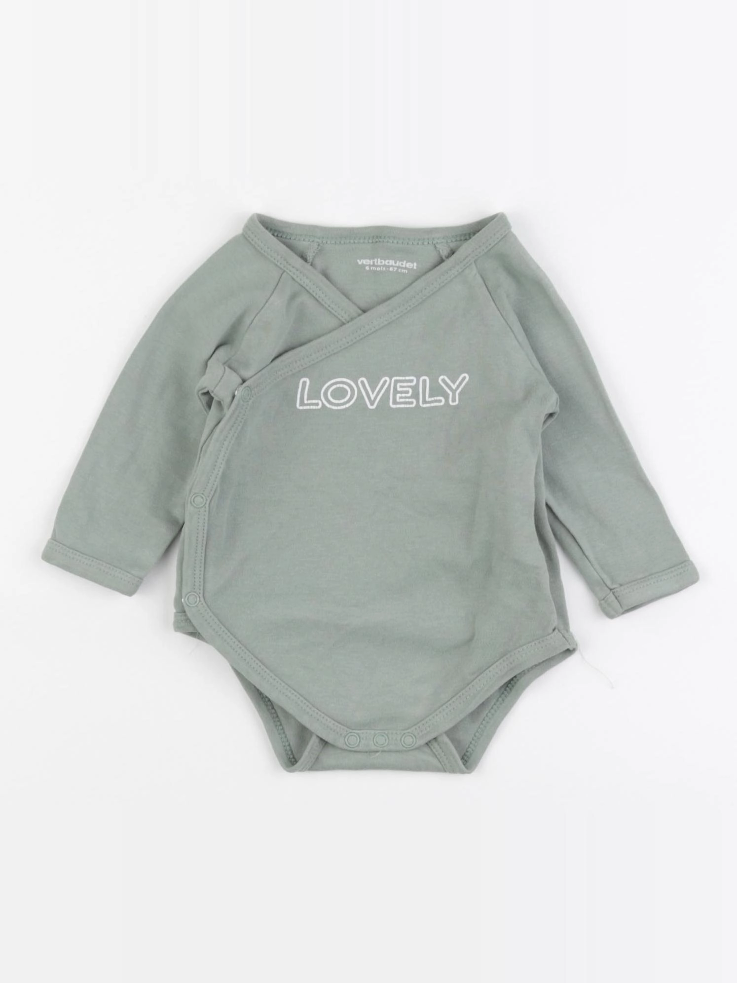 Vertbaudet - body vert - 6 mois