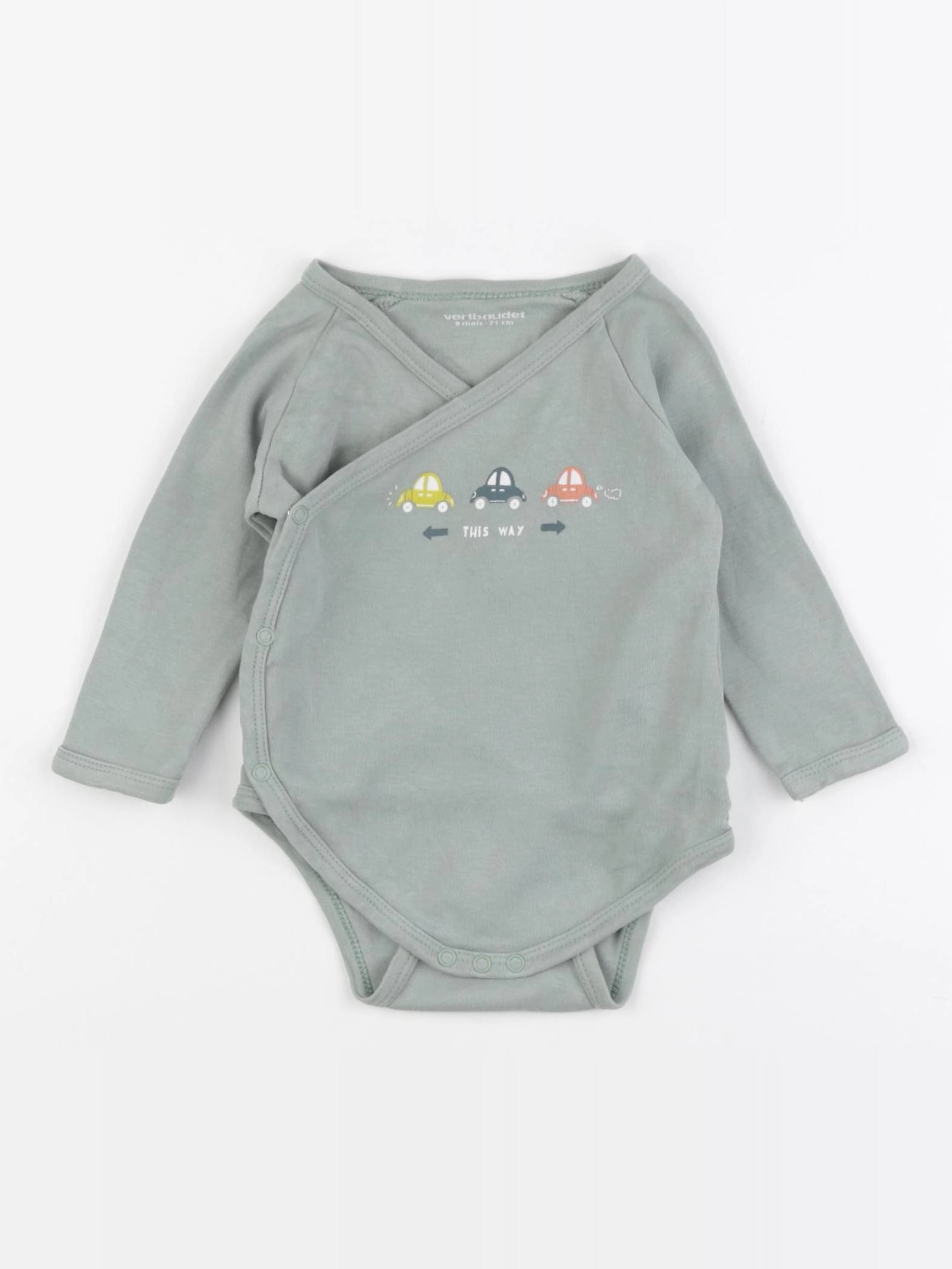 Vertbaudet - body vert - 9 mois