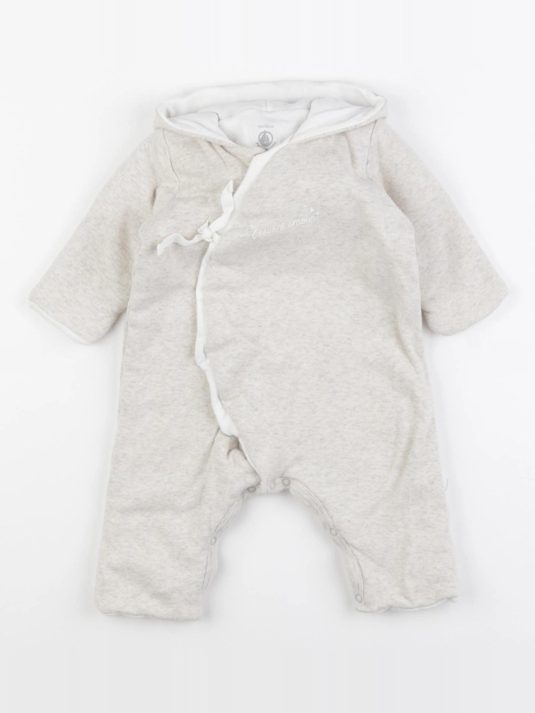 Petit Bateau - combinaison beige - 3 mois