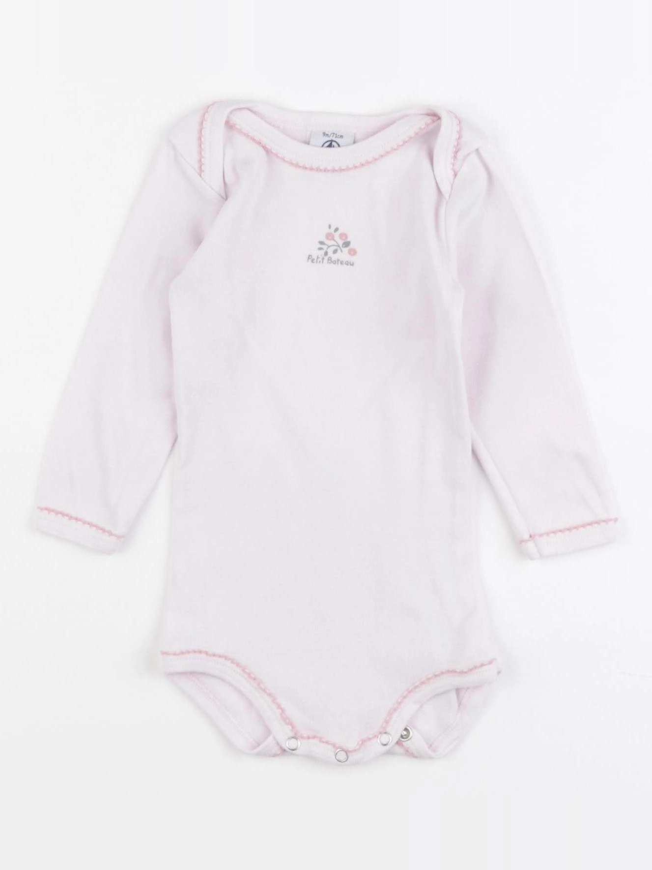 Petit Bateau - body rose - 9 mois