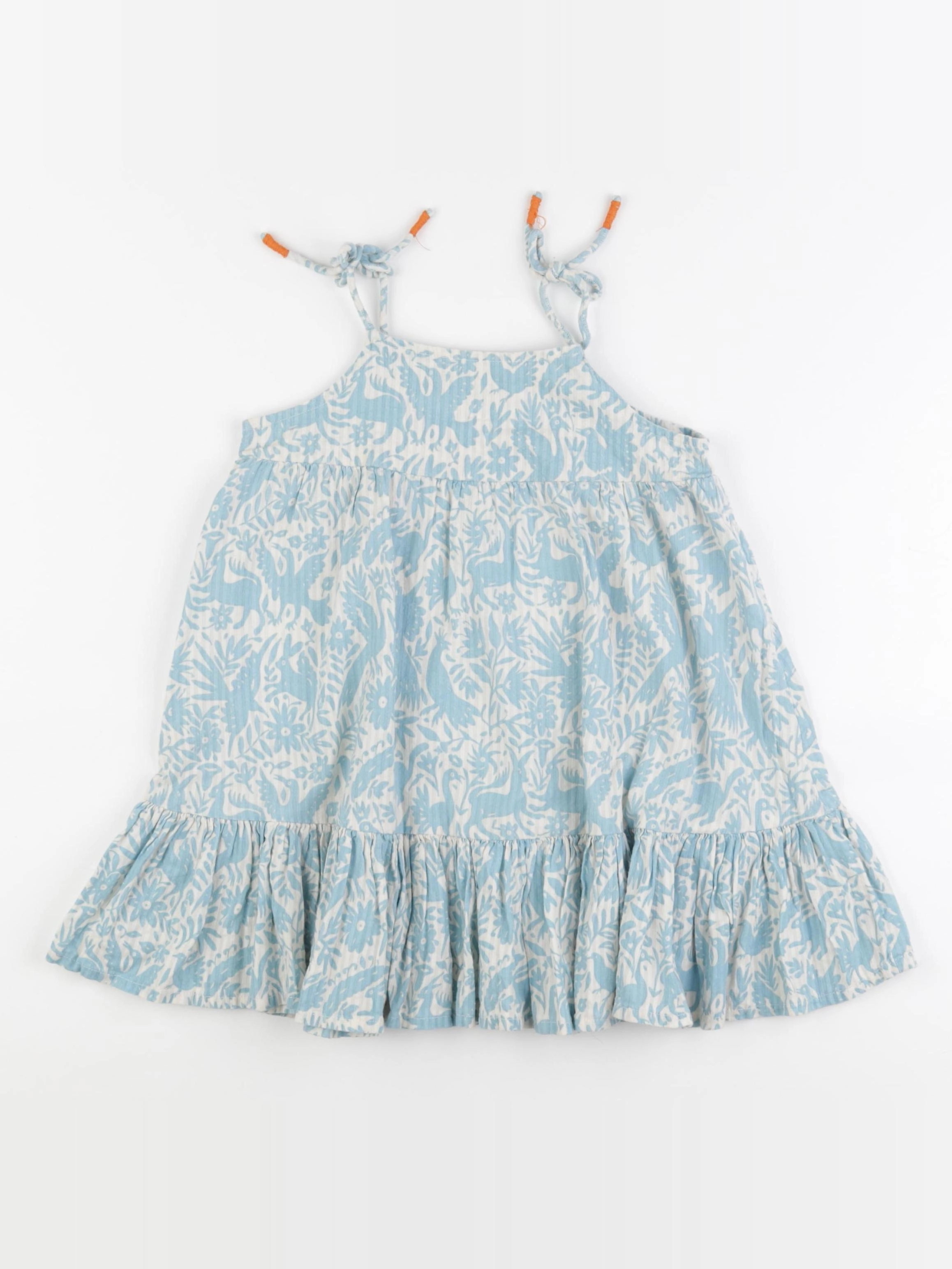 Monoprix - robe bleu, blanc - 3 ans
