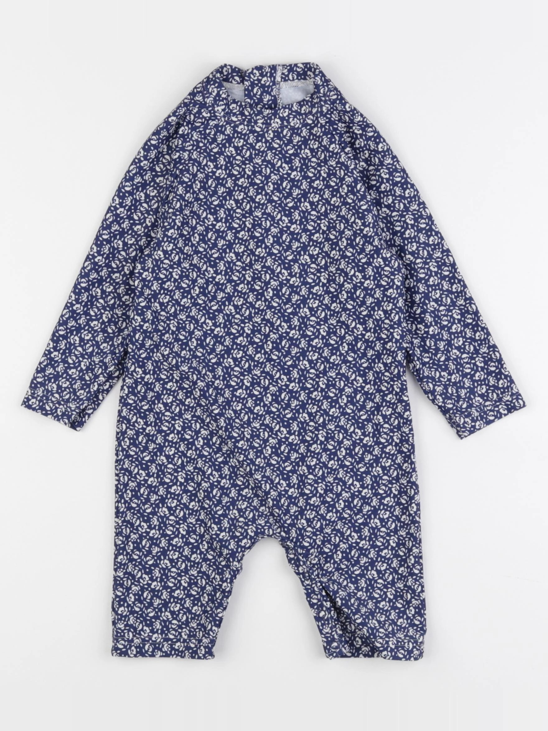 Petit Bateau - combi de bain bleu, blanc - 18 mois