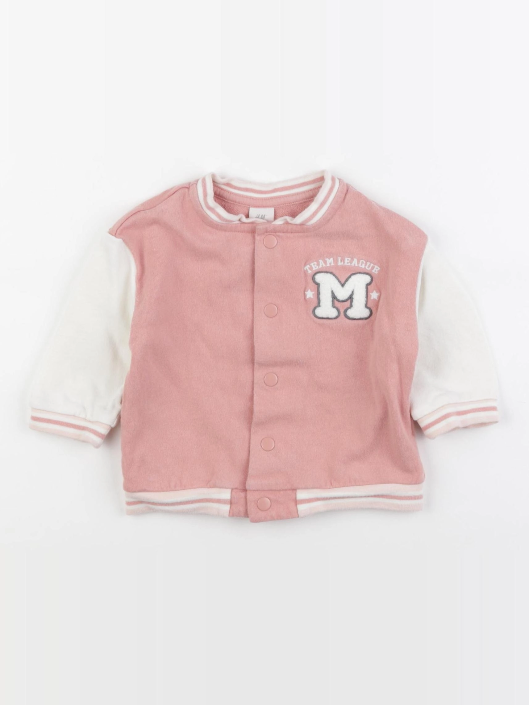 H&M - sweat rose - 4/6 mois