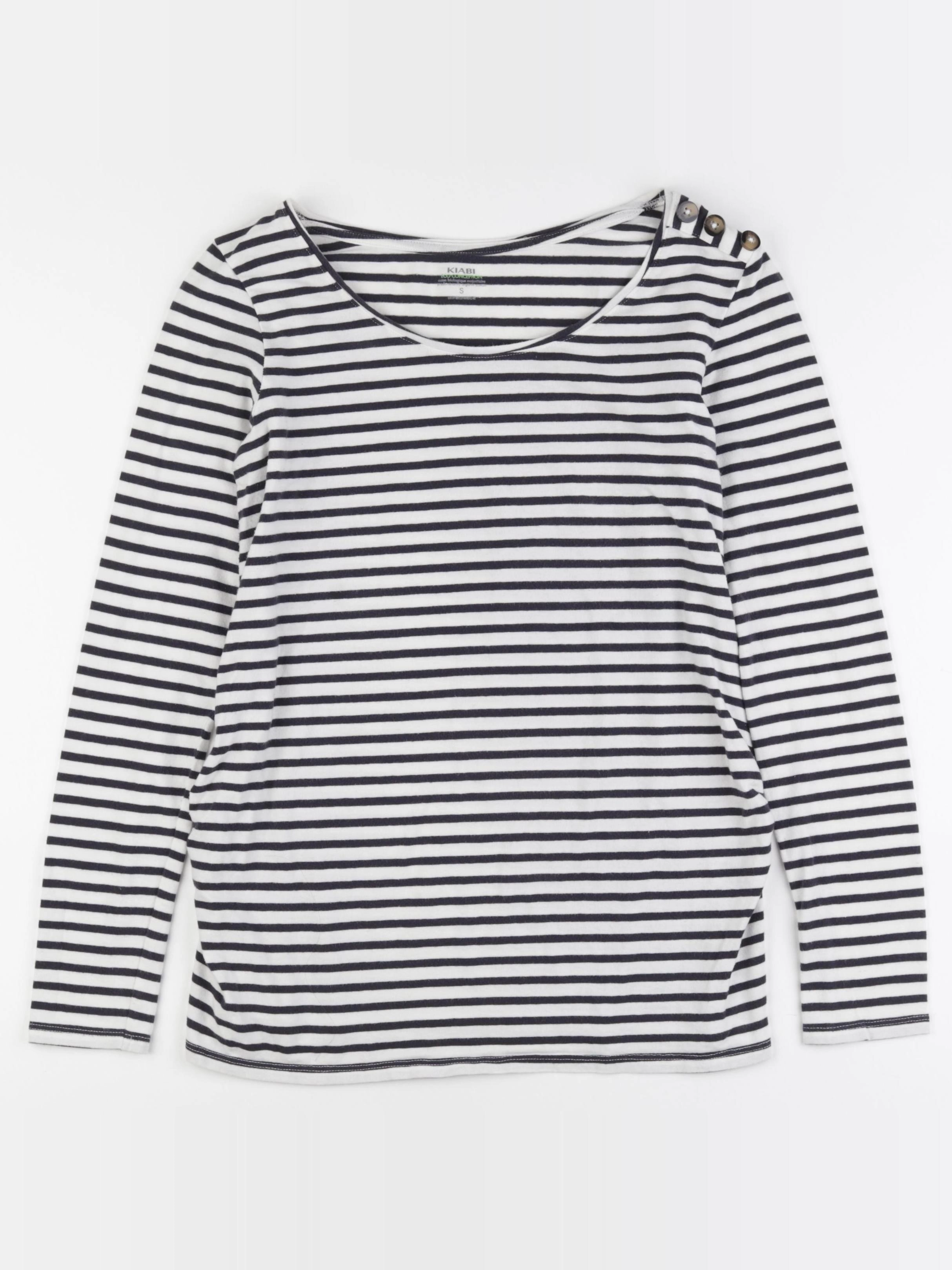 Kiabi - tee-shirt grossesse blanc, bleu - 36 à 38