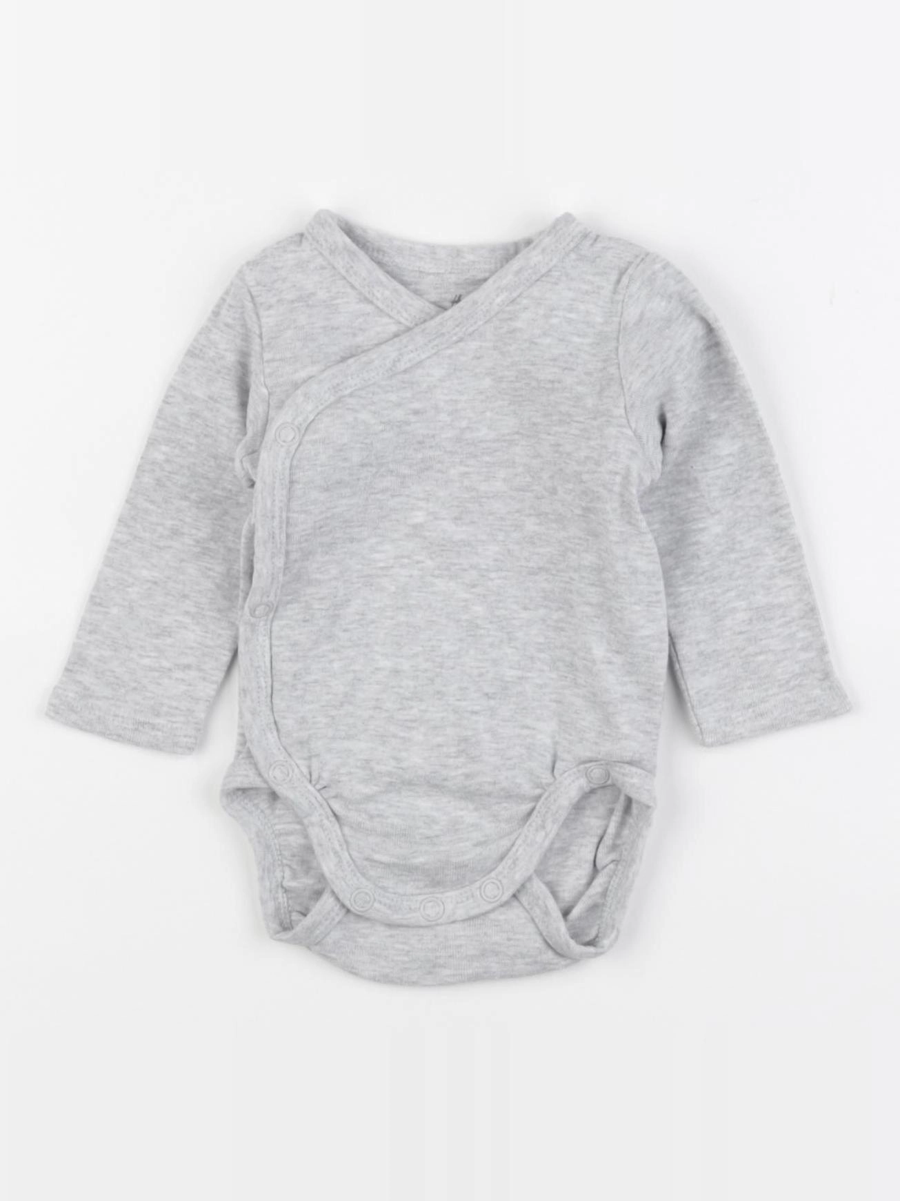 H&M - body gris - 1/2 mois