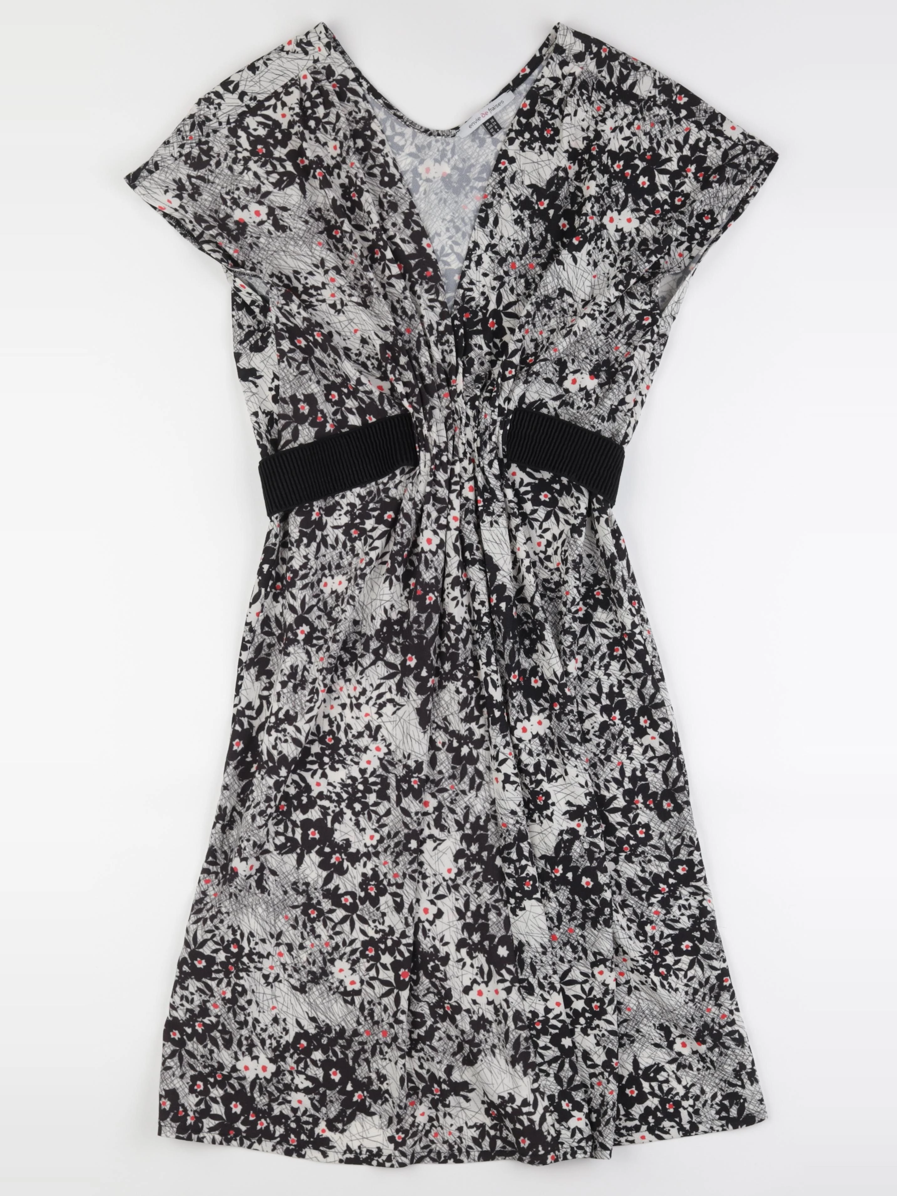 Envie de fraise - robe grossesse noir, blanc - 36