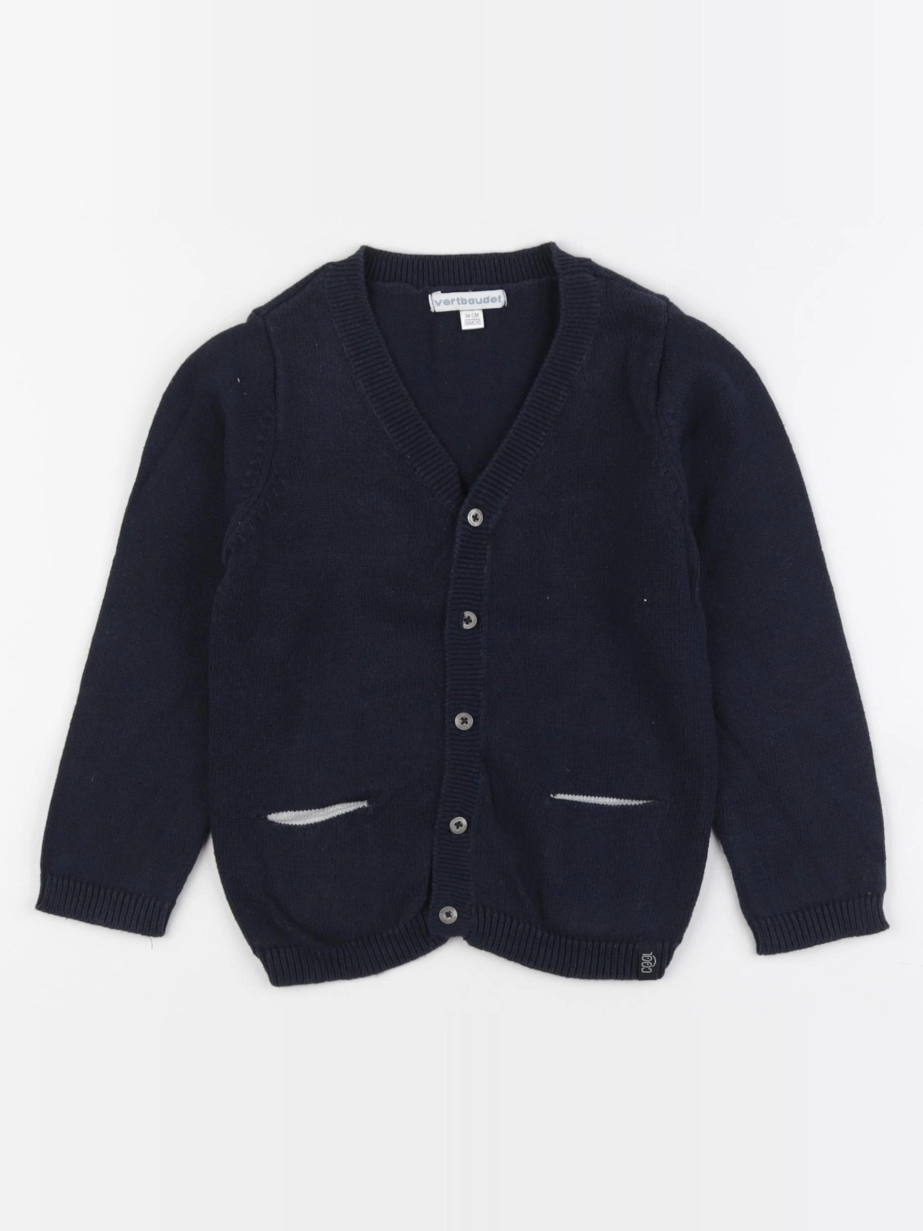 Vertbaudet - gilet bleu - 36 mois