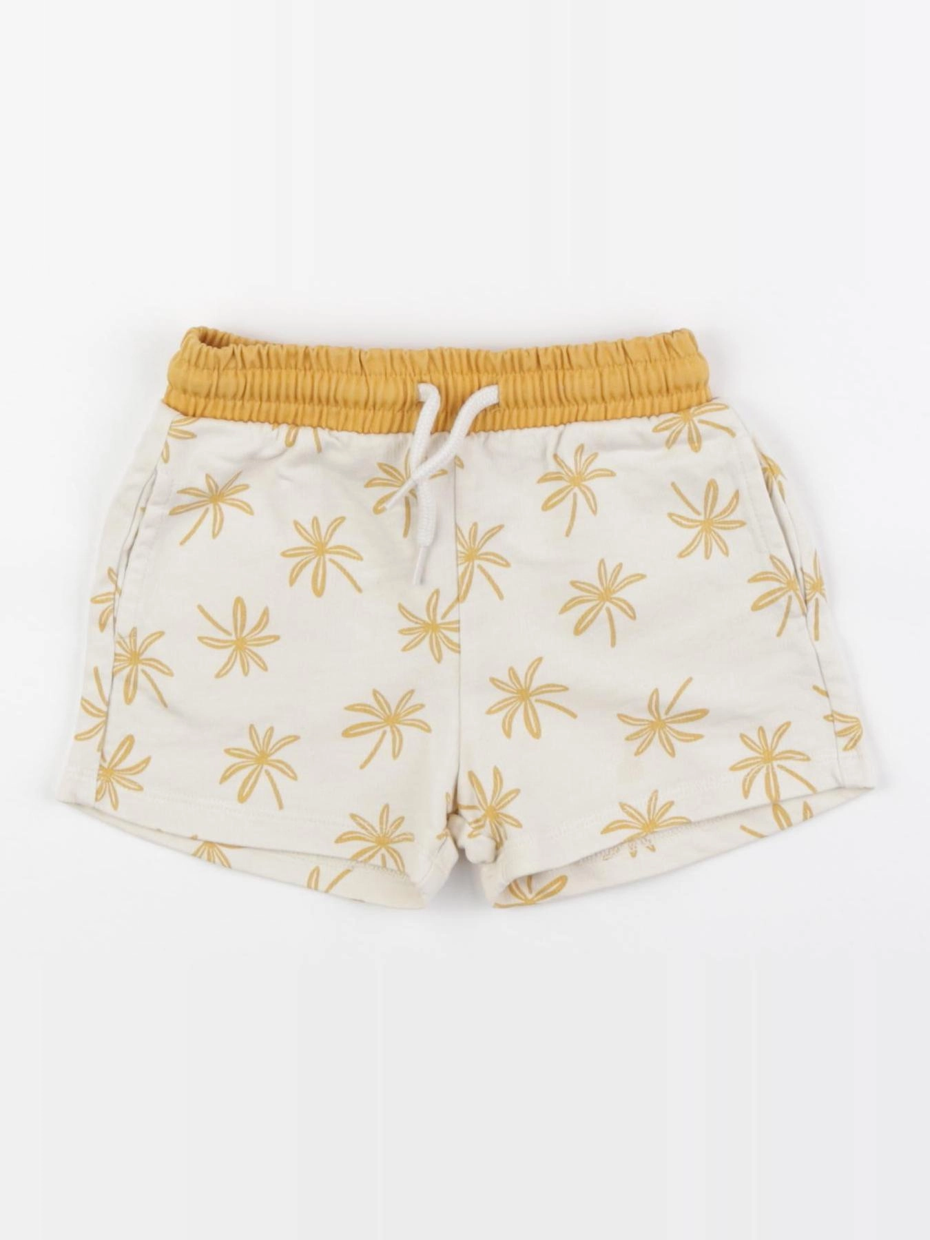 Vertbaudet - short beige, jaune - 18 mois