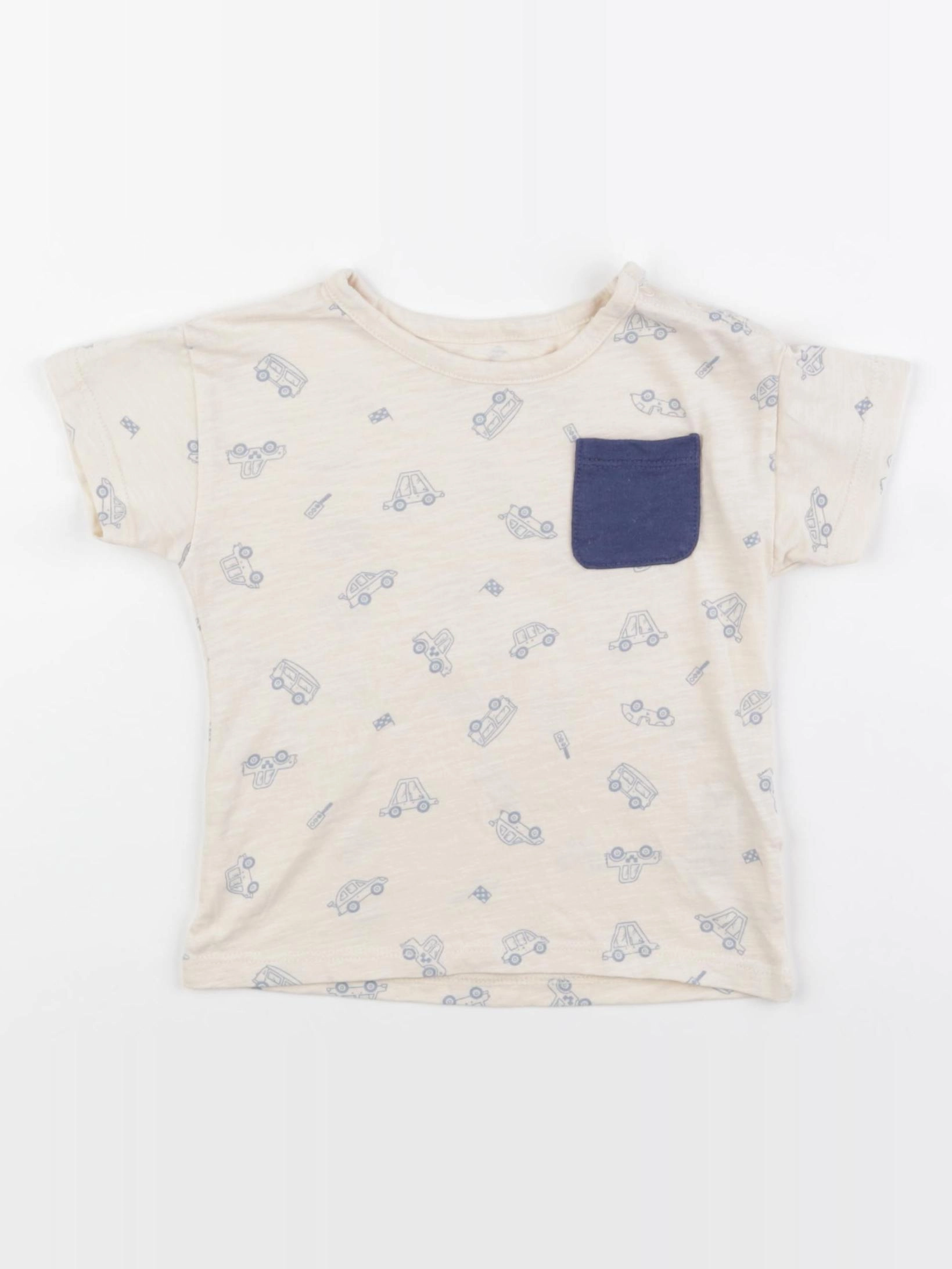 Vertbaudet - tee-shirt beige - 24 mois