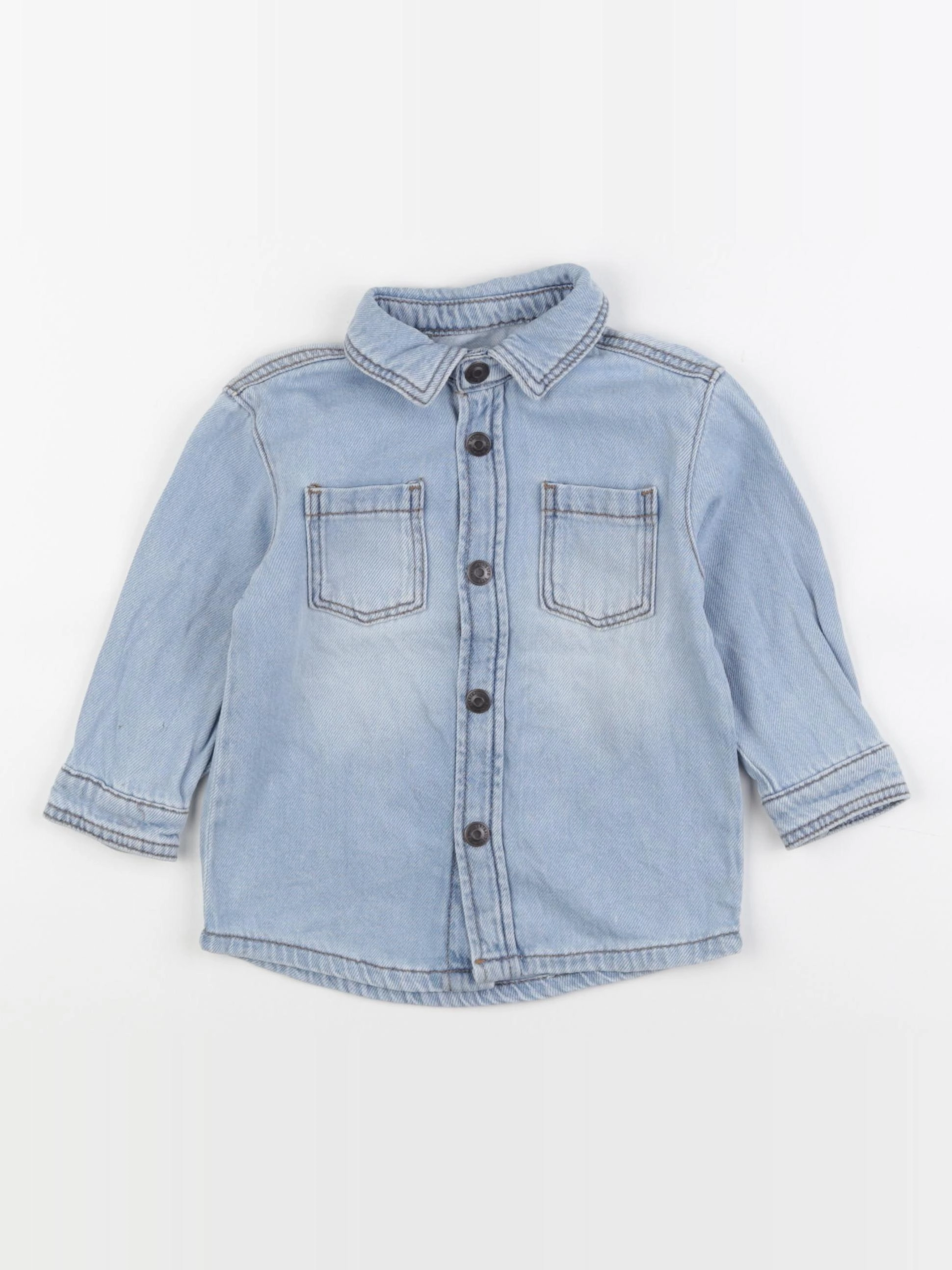 Vertbaudet - chemise bleu - 2 ans