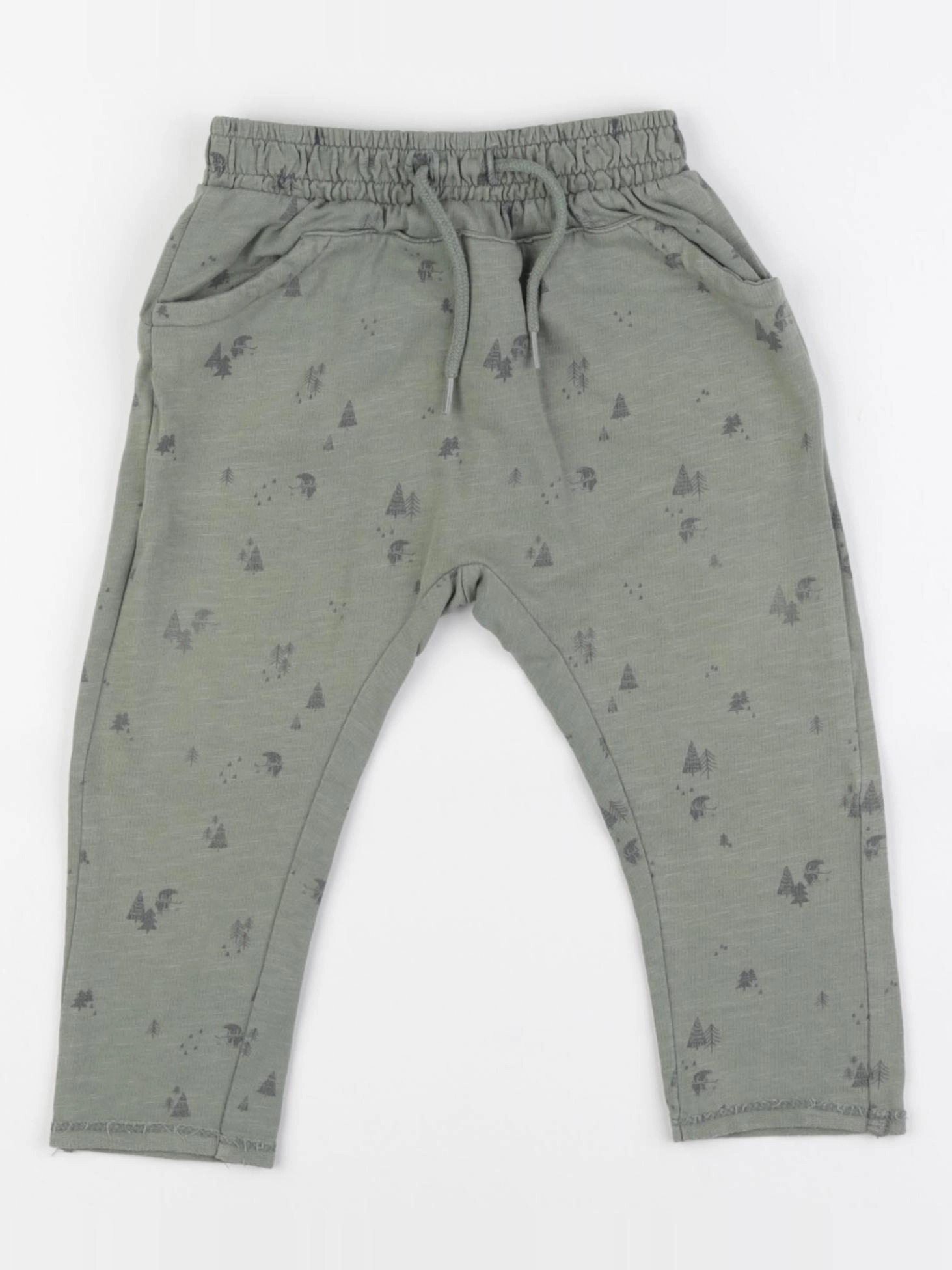 Vertbaudet - pantalon vert - 18 mois