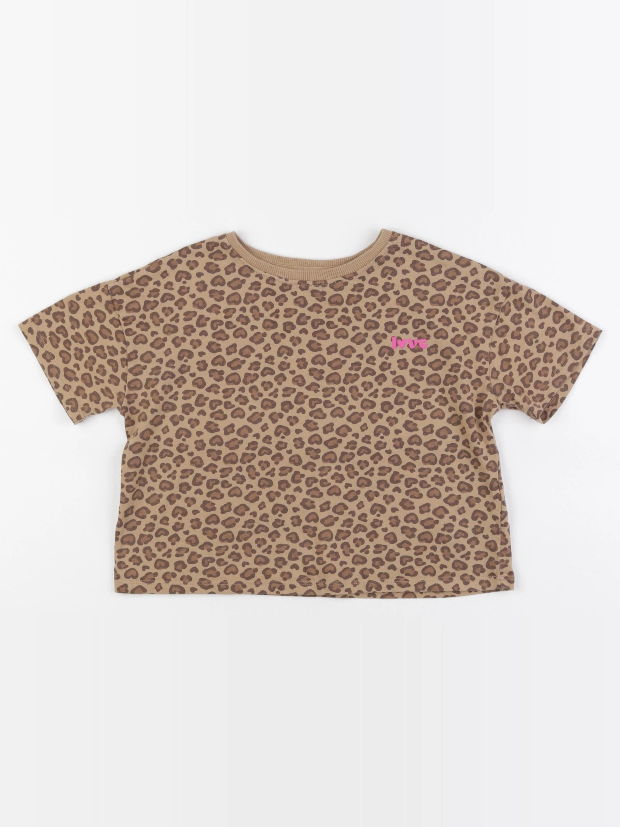 Vertbaudet - tee-shirt marron - 4 ans