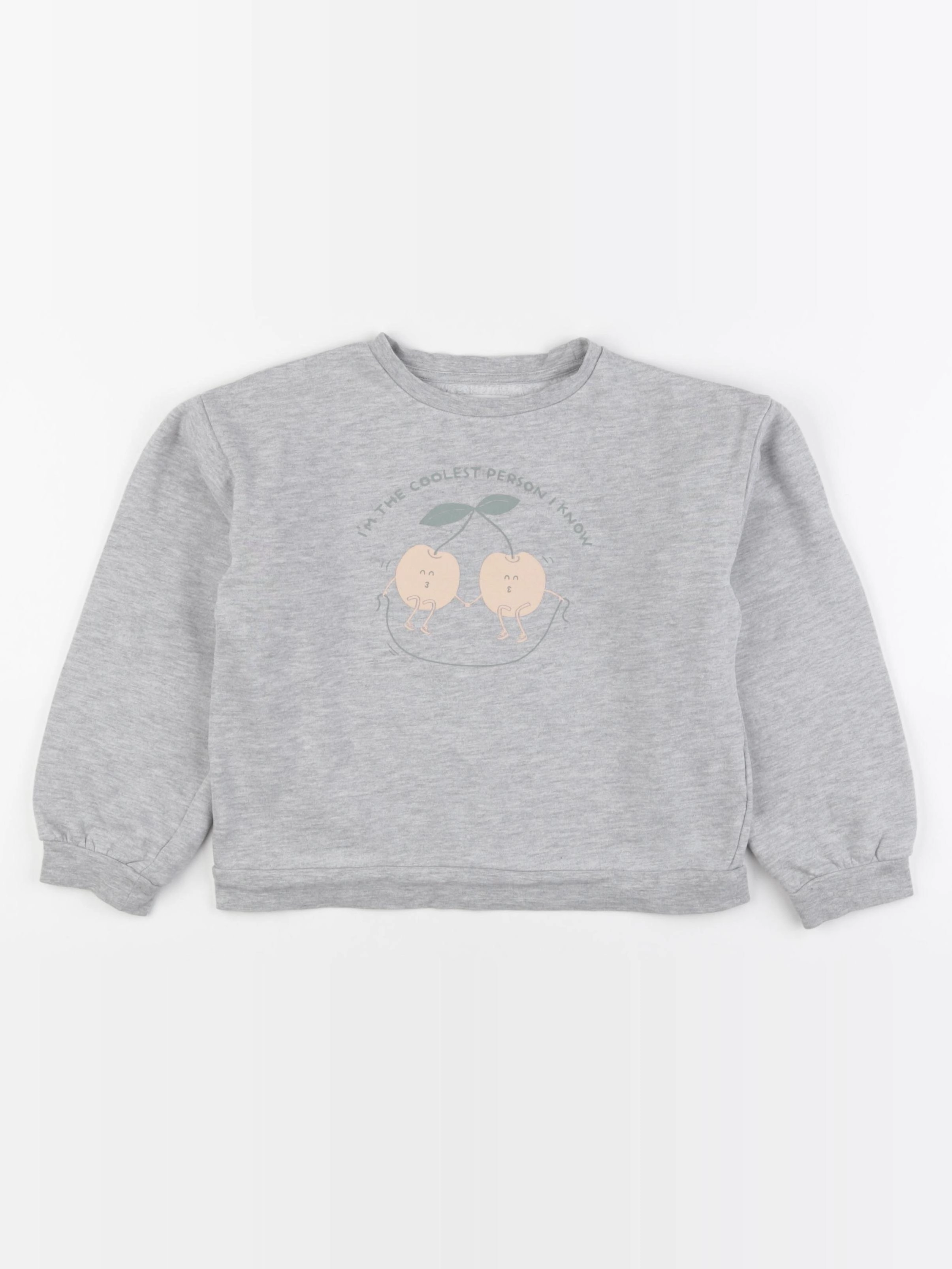 Vertbaudet - sweat gris - 8 ans