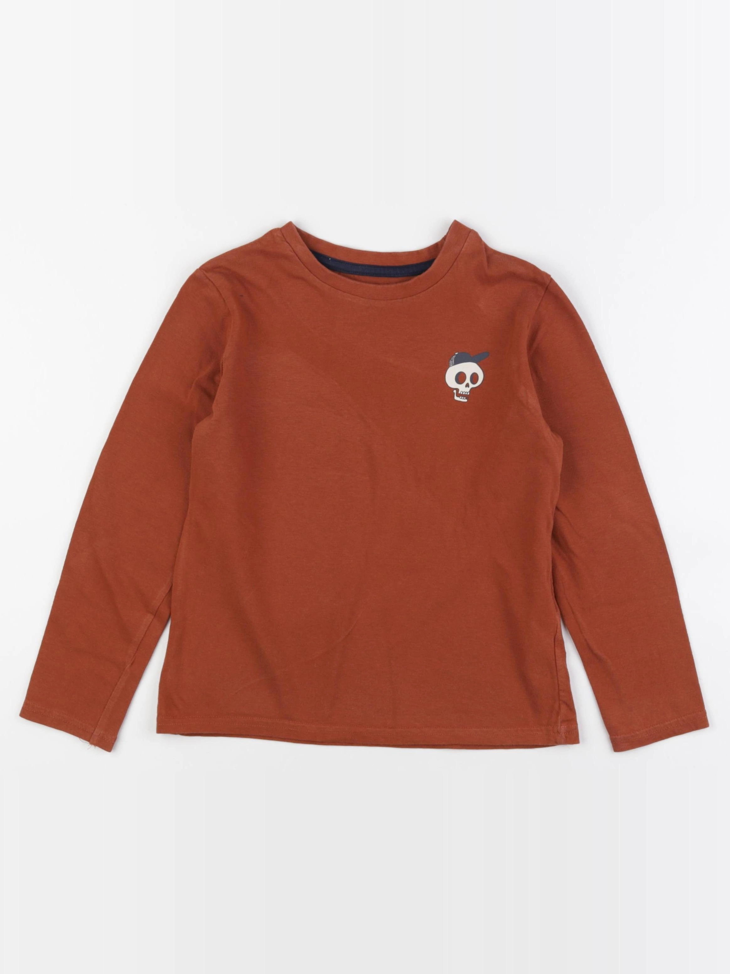 Vertbaudet - tee-shirt marron - 8 ans