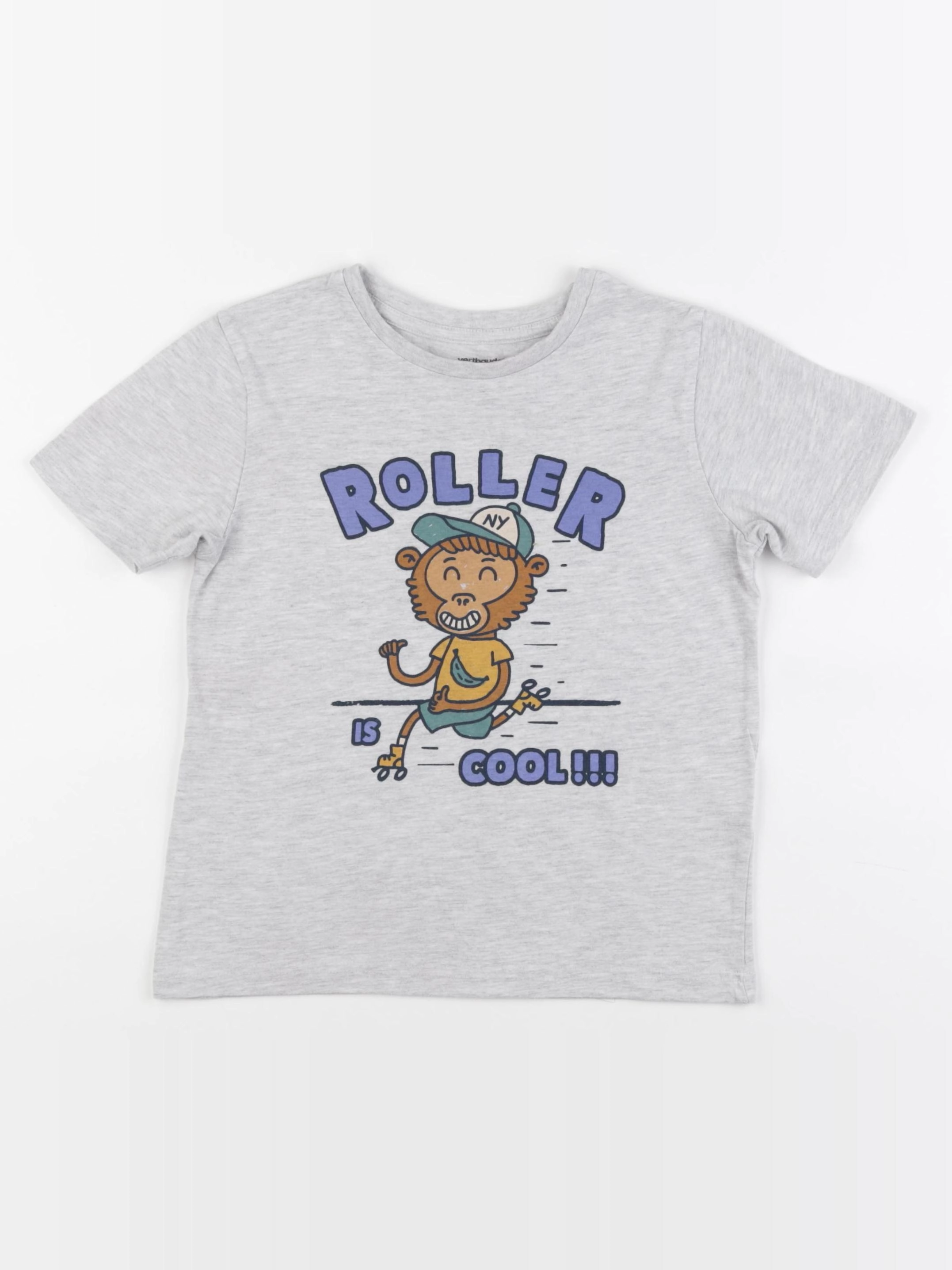 Vertbaudet - tee-shirt gris - 8 ans
