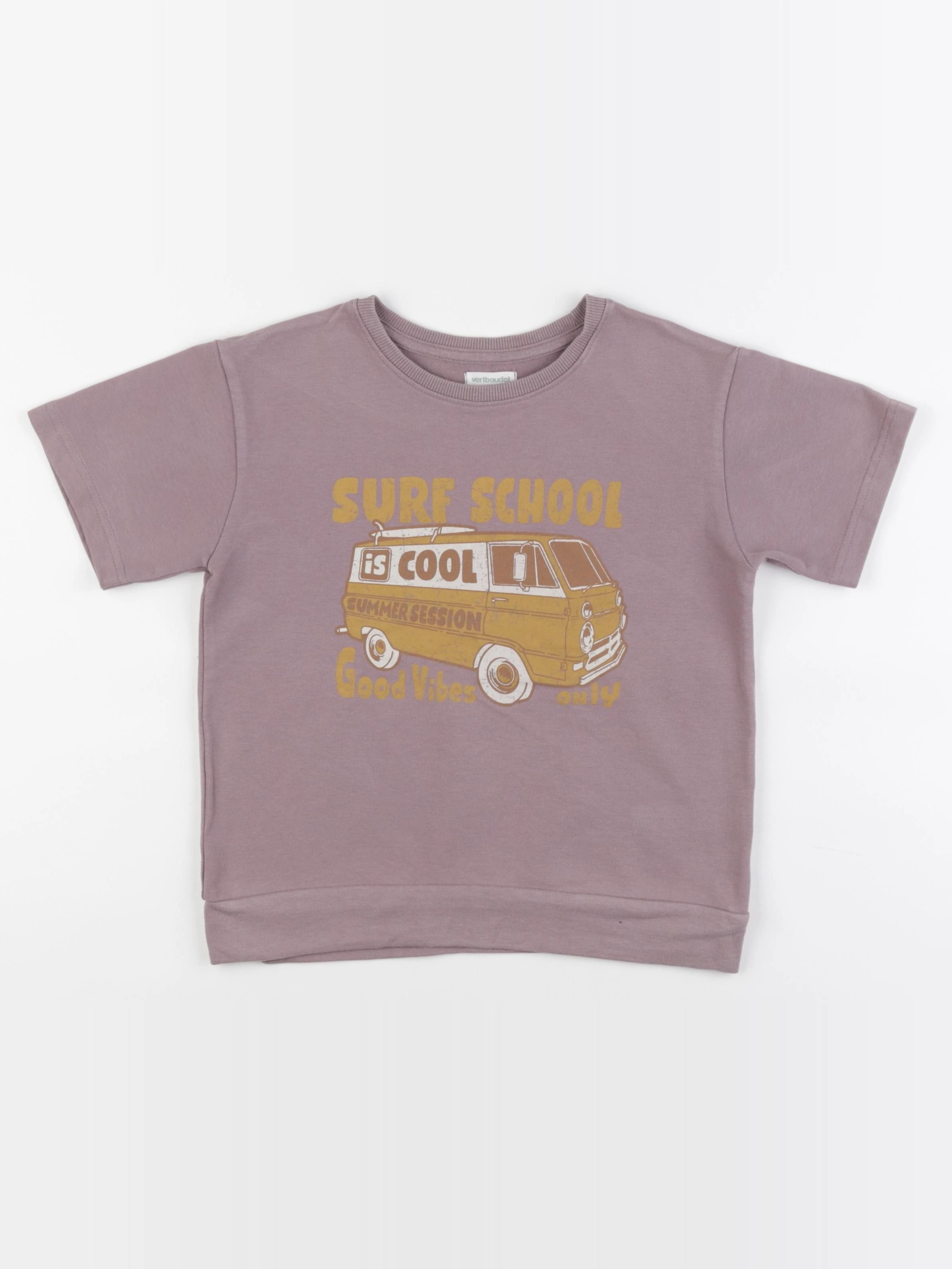 Vertbaudet - tee-shirt violet - 8 ans