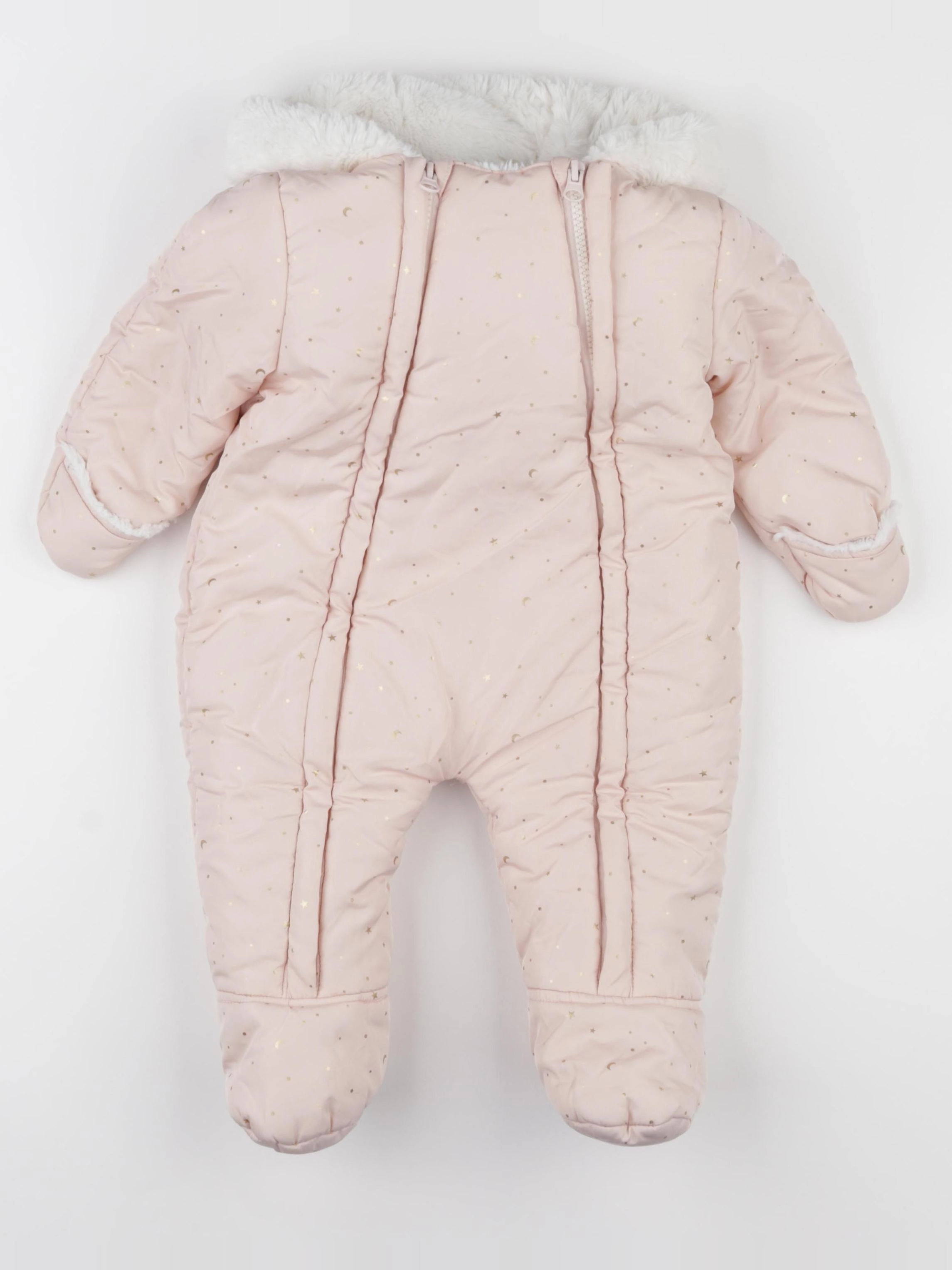 Vertbaudet - combi-pilote rose, or - 9 mois