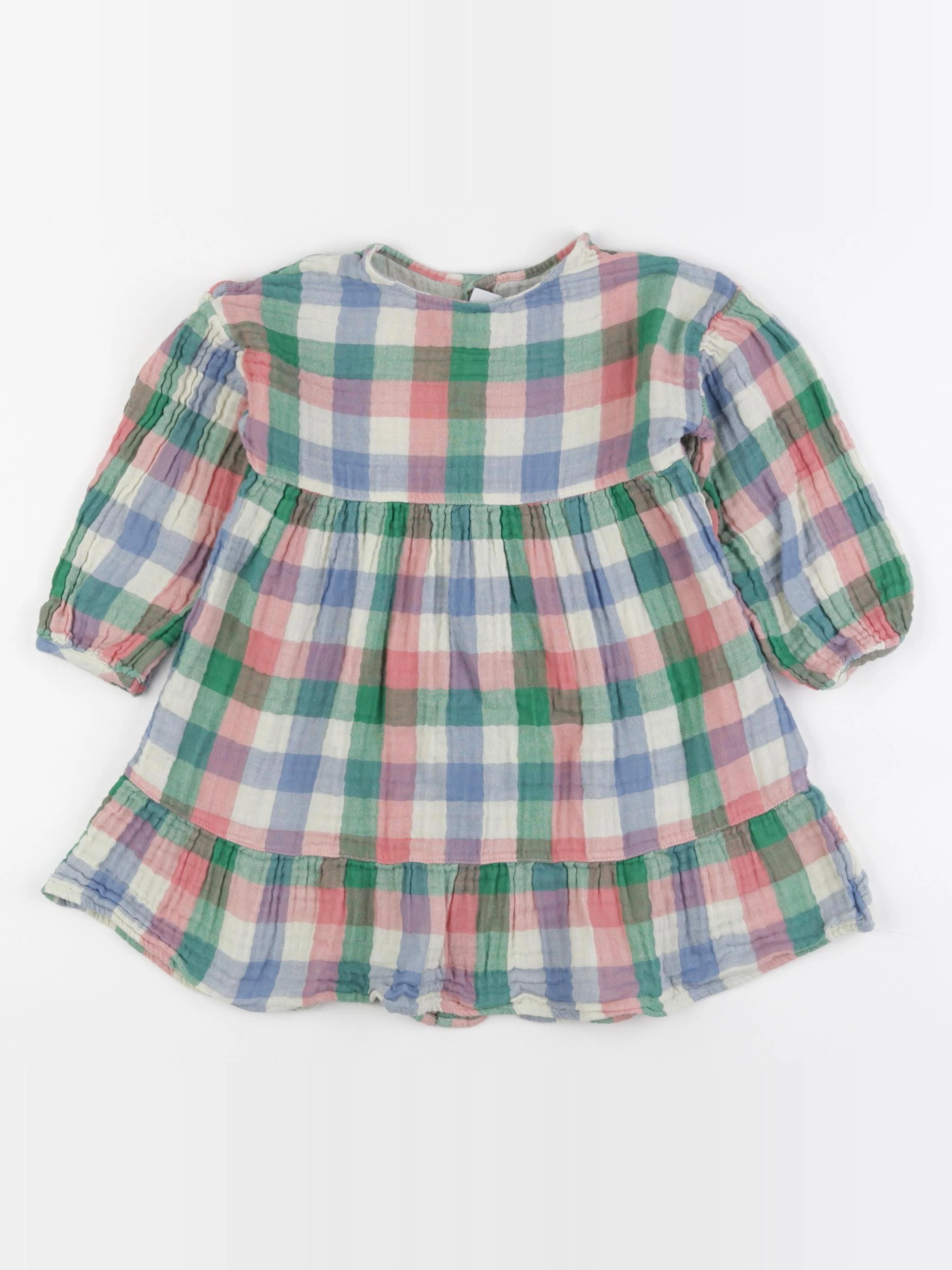Petit Bateau - robe vert - 36 mois