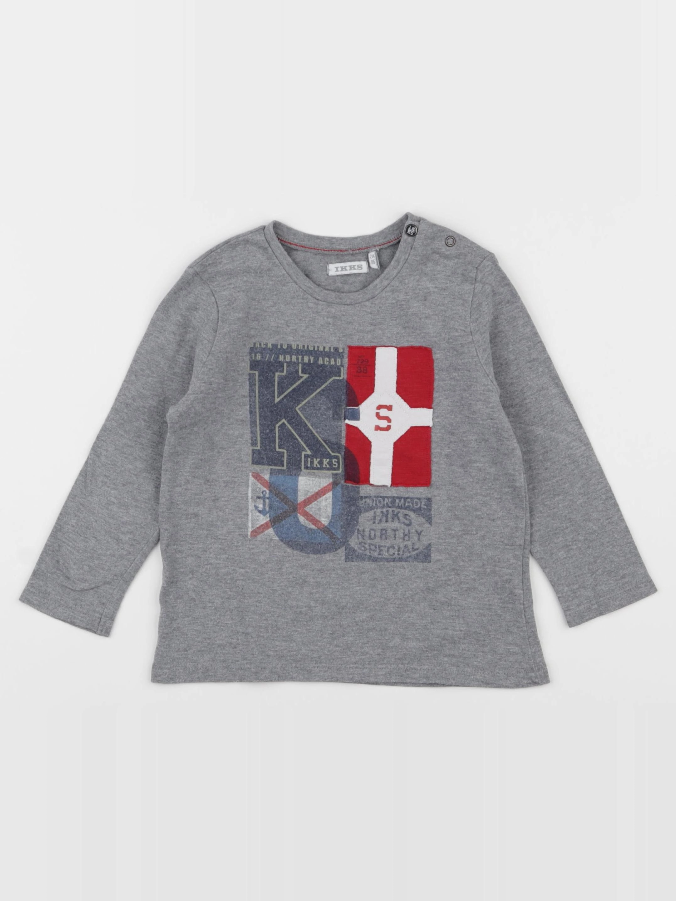 IKKS - tee-shirt gris - 2 ans