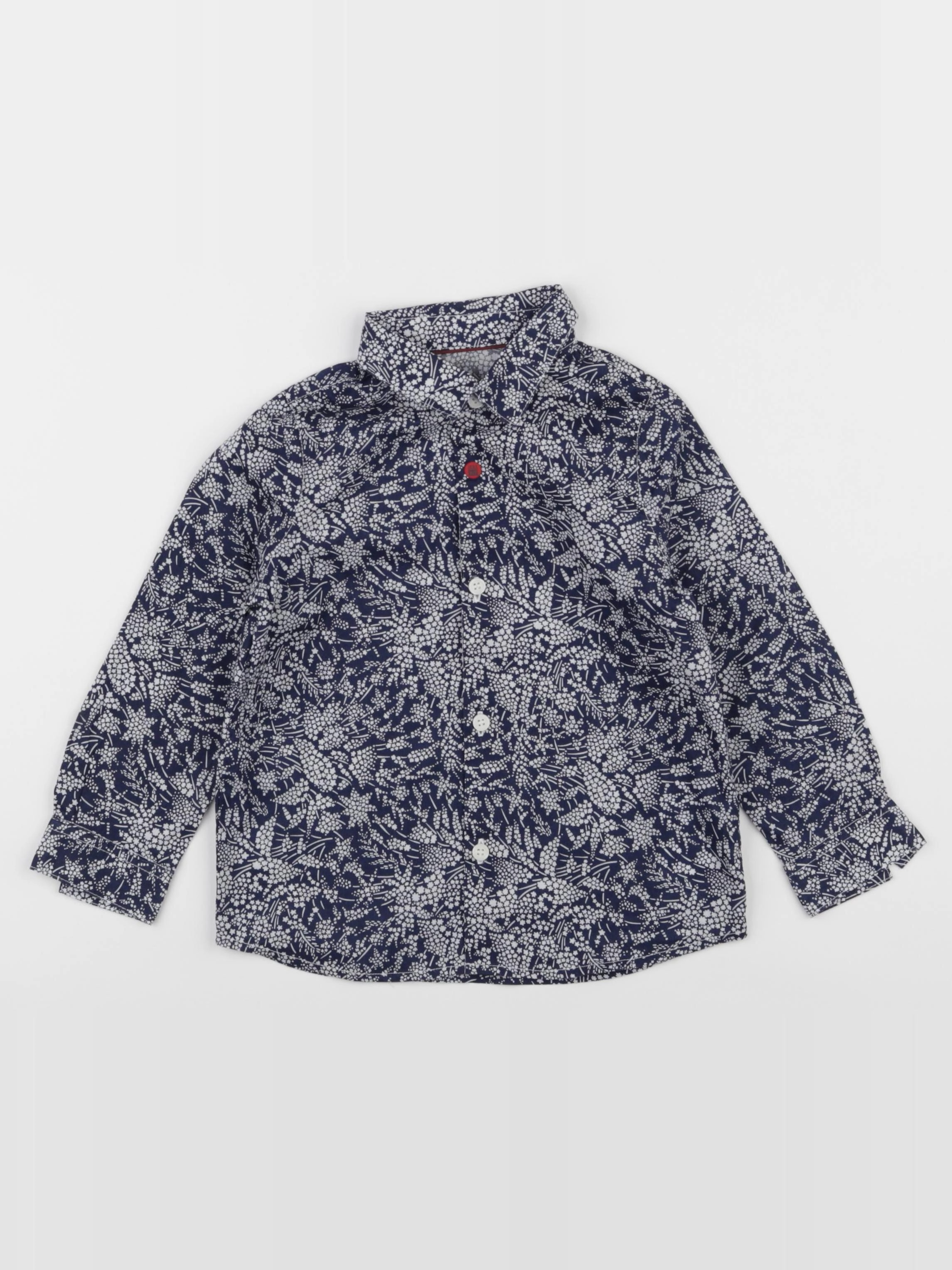 IKKS - chemise bleu, blanc - 2 ans
