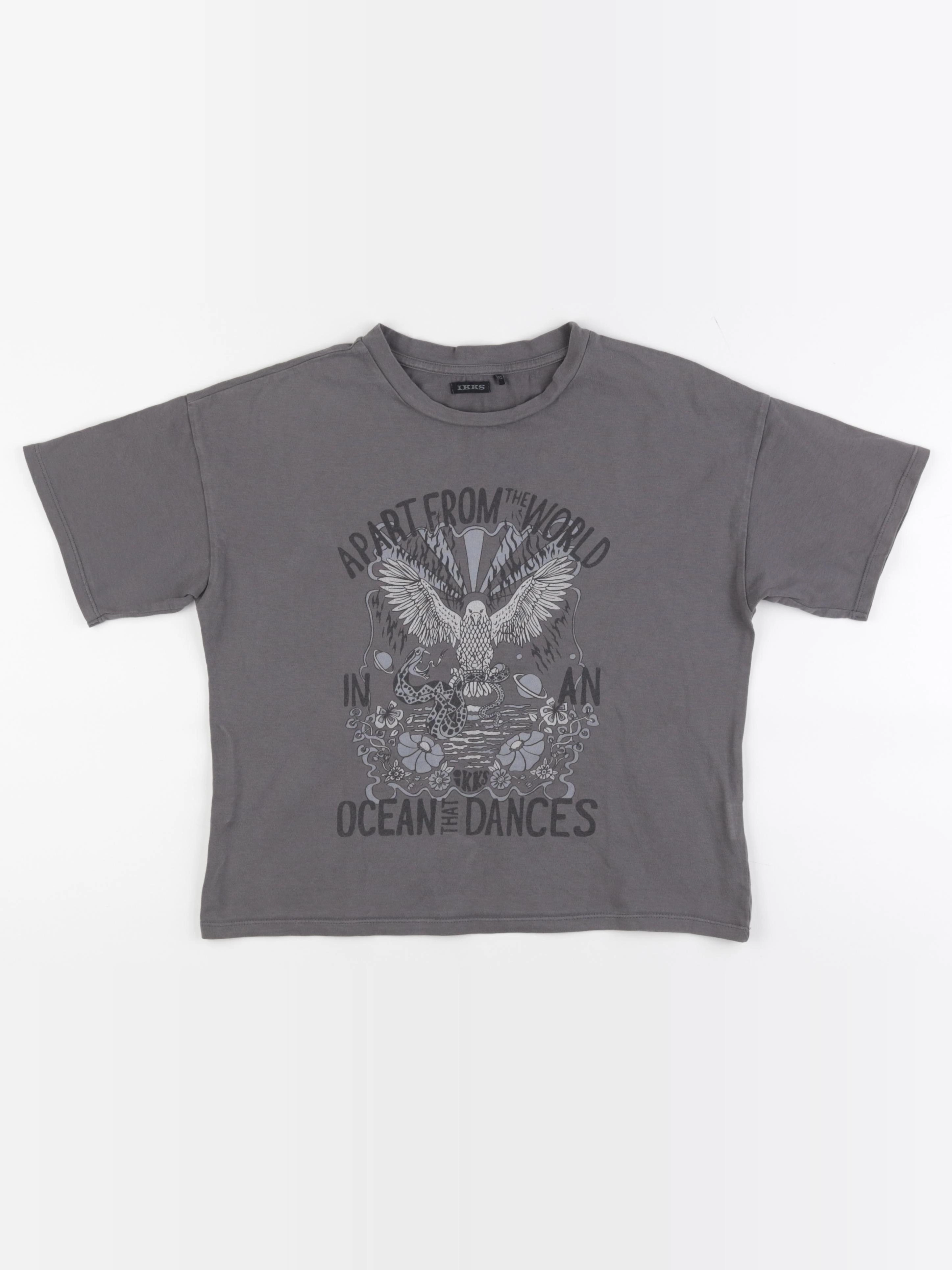 IKKS - tee-shirt gris - 12 ans