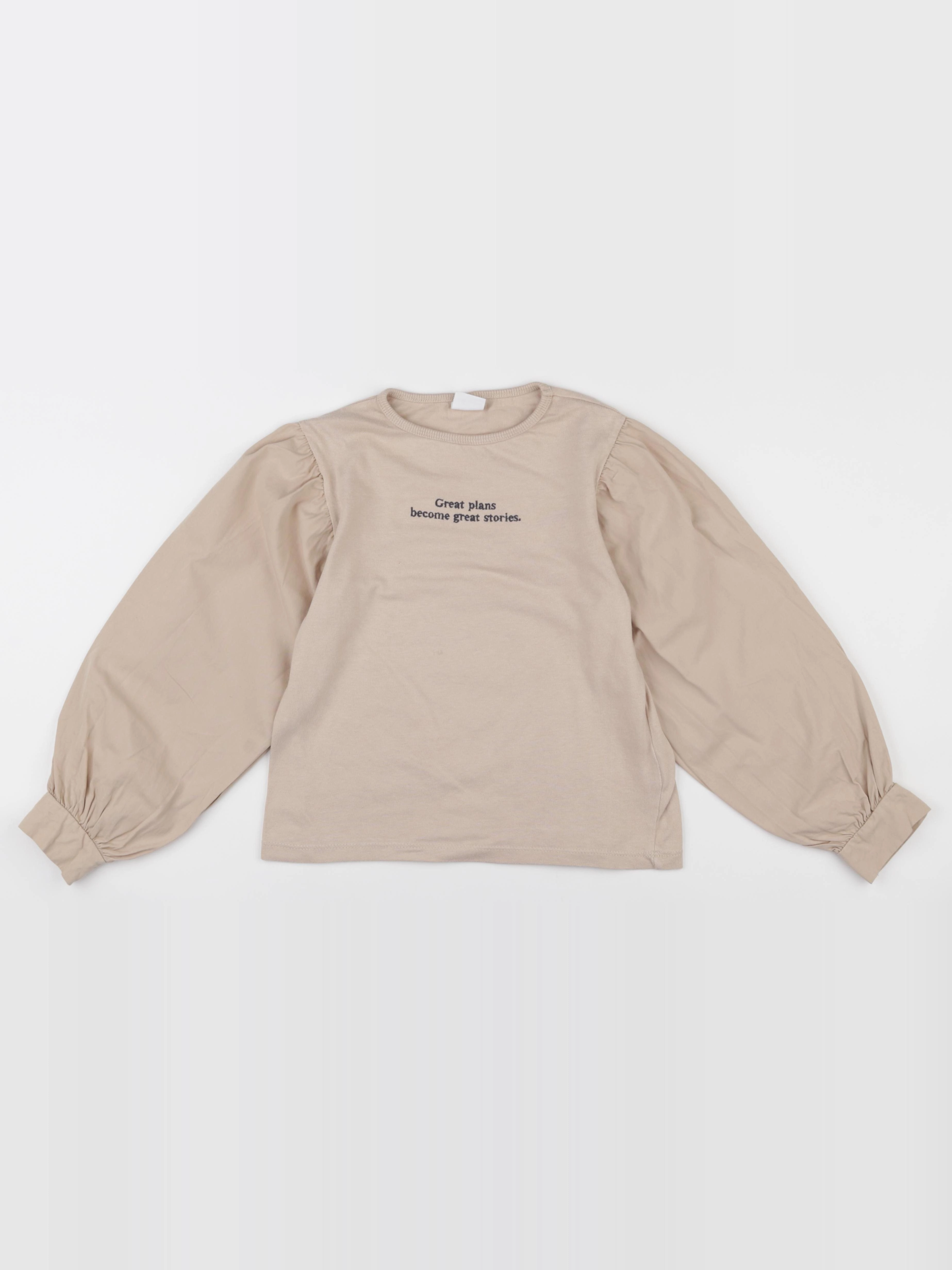 Zara - tee-shirt beige - 10 ans