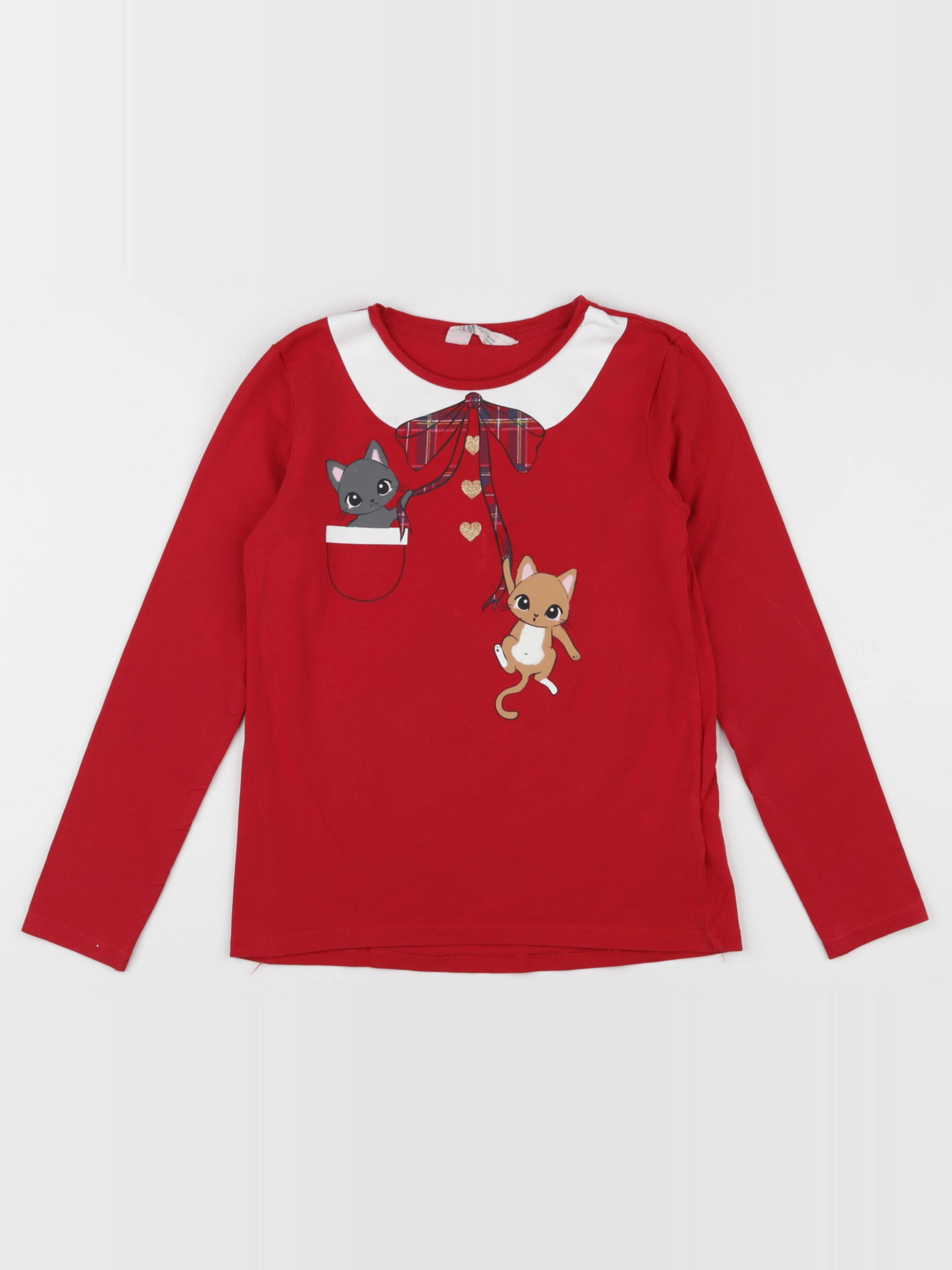 H&M - tee-shirt rouge - 8/10 ans