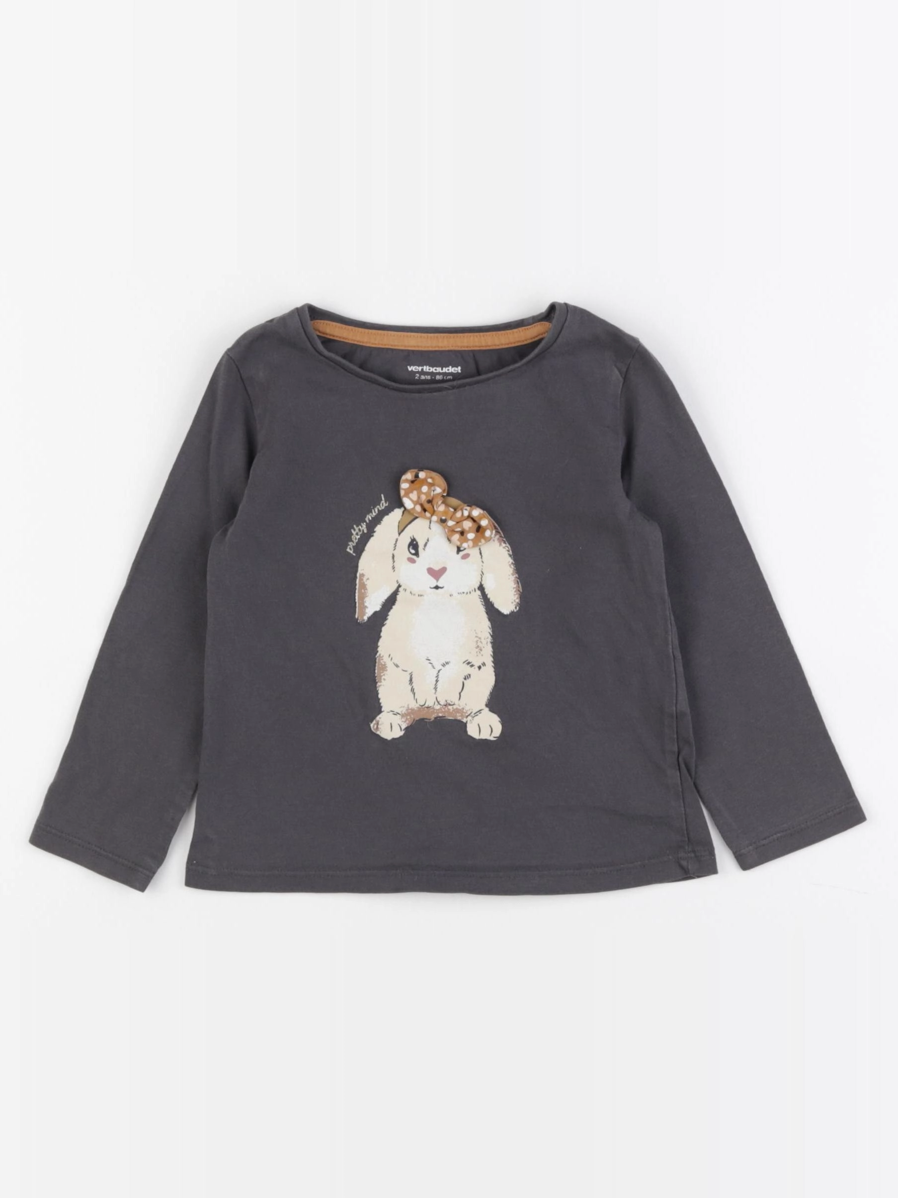 Vertbaudet - tee-shirt marron - 2 ans