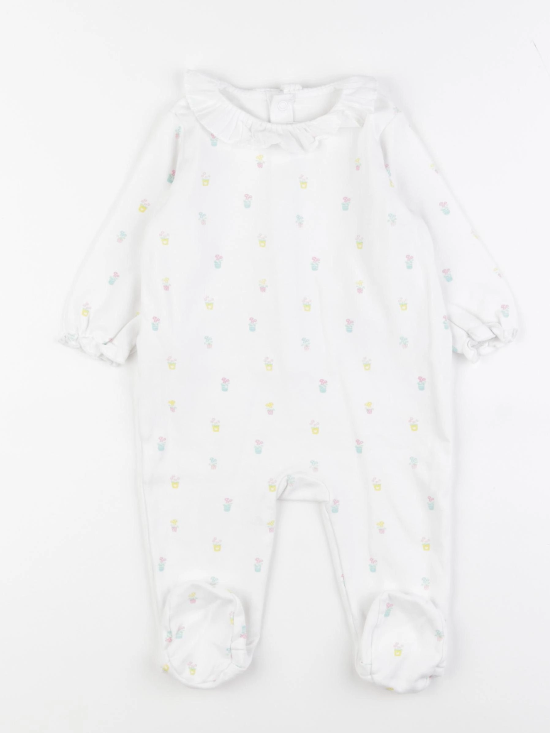 Jacadi - pyjama coton blanc - 12 mois