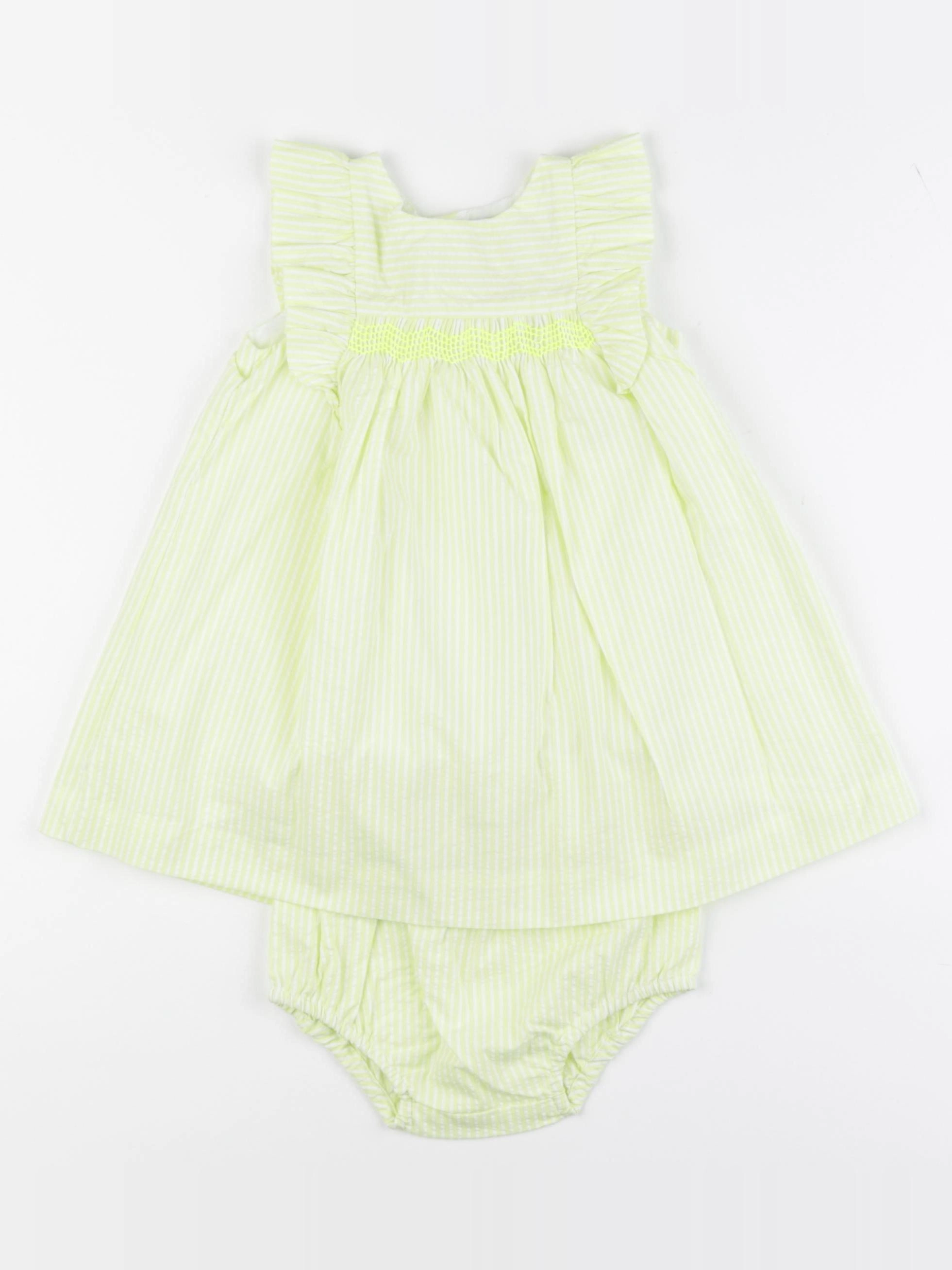 Jacadi - robe blanc, jaune - 18 mois
