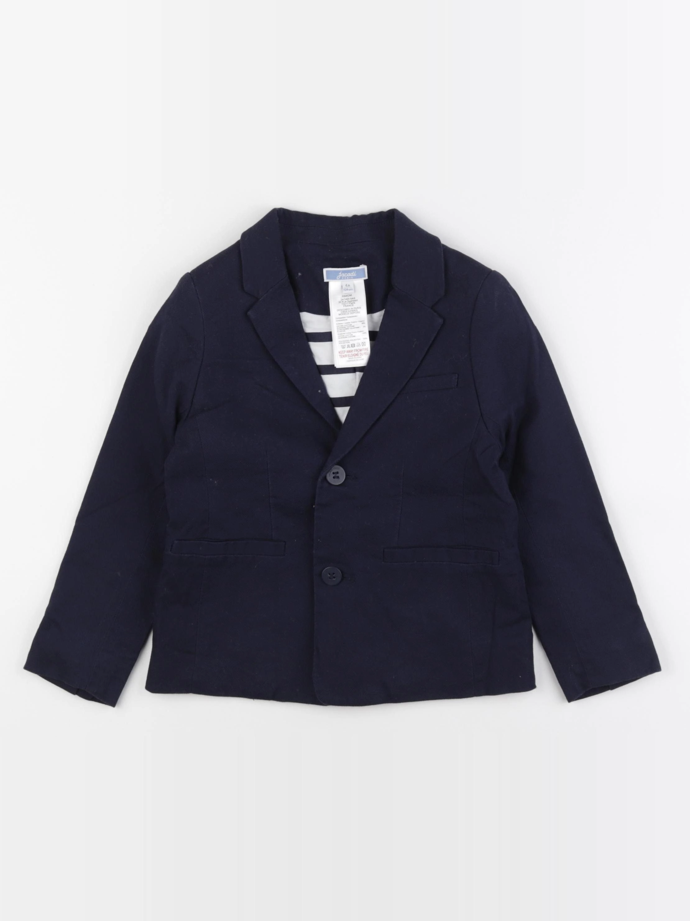 Jacadi - veste doublé bleu - 4 ans