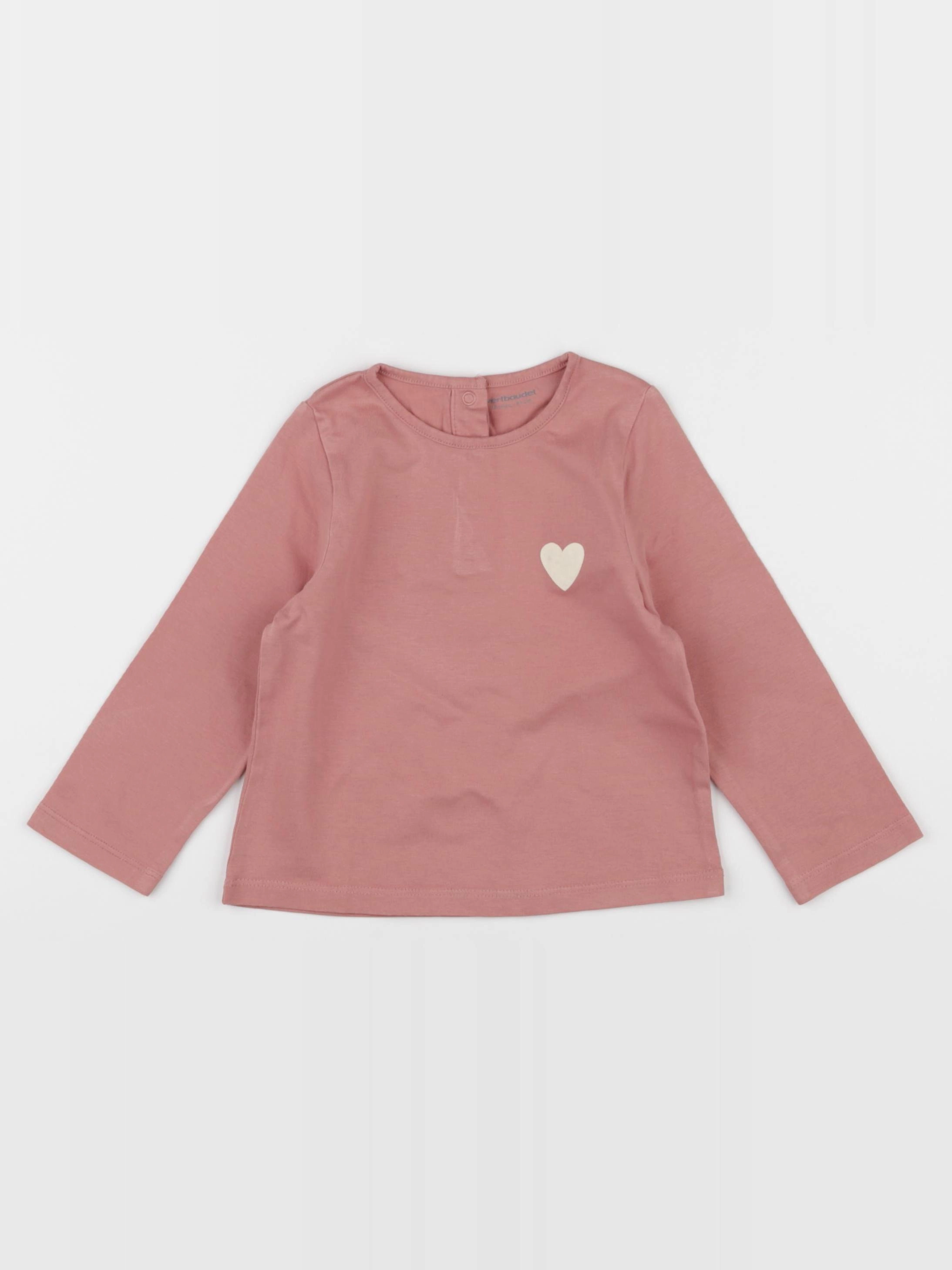 Vertbaudet - tee-shirt rose - 18 mois