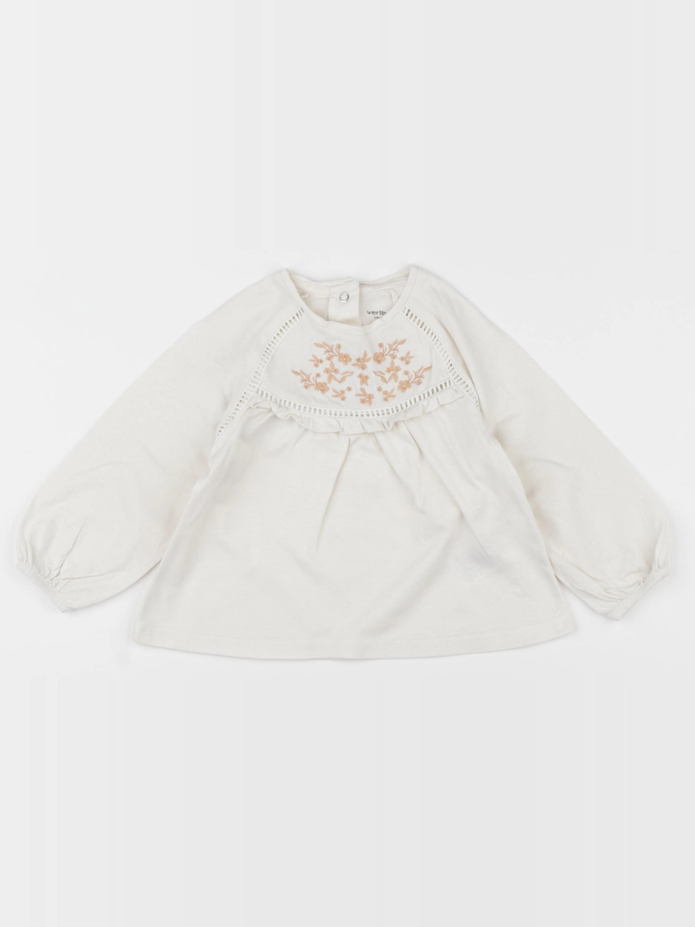 Vertbaudet - tee-shirt beige, marron - 18 mois