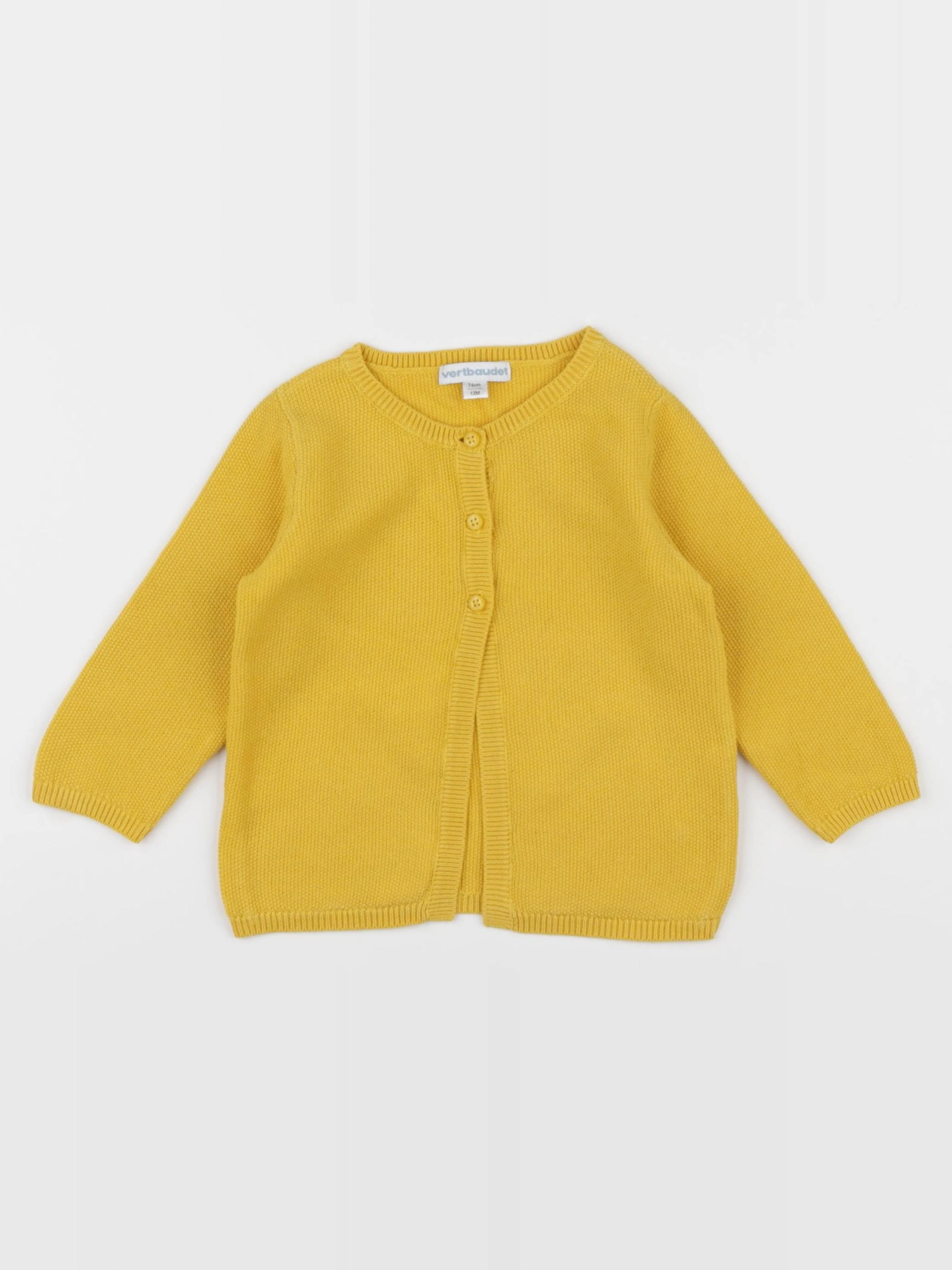 Vertbaudet - gilet jaune - 12 mois