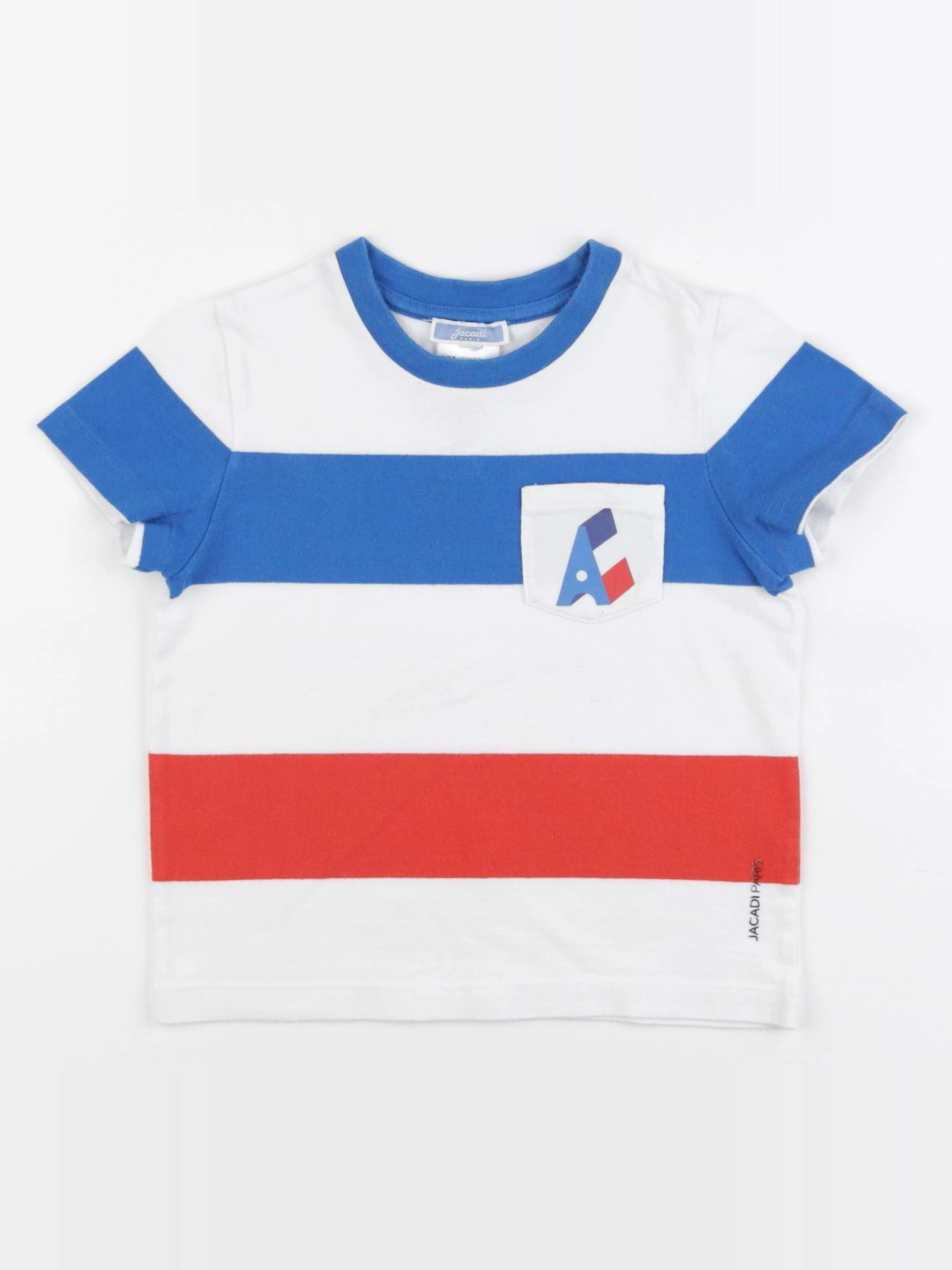 Jacadi - tee-shirt blanc, bleu - 3 ans
