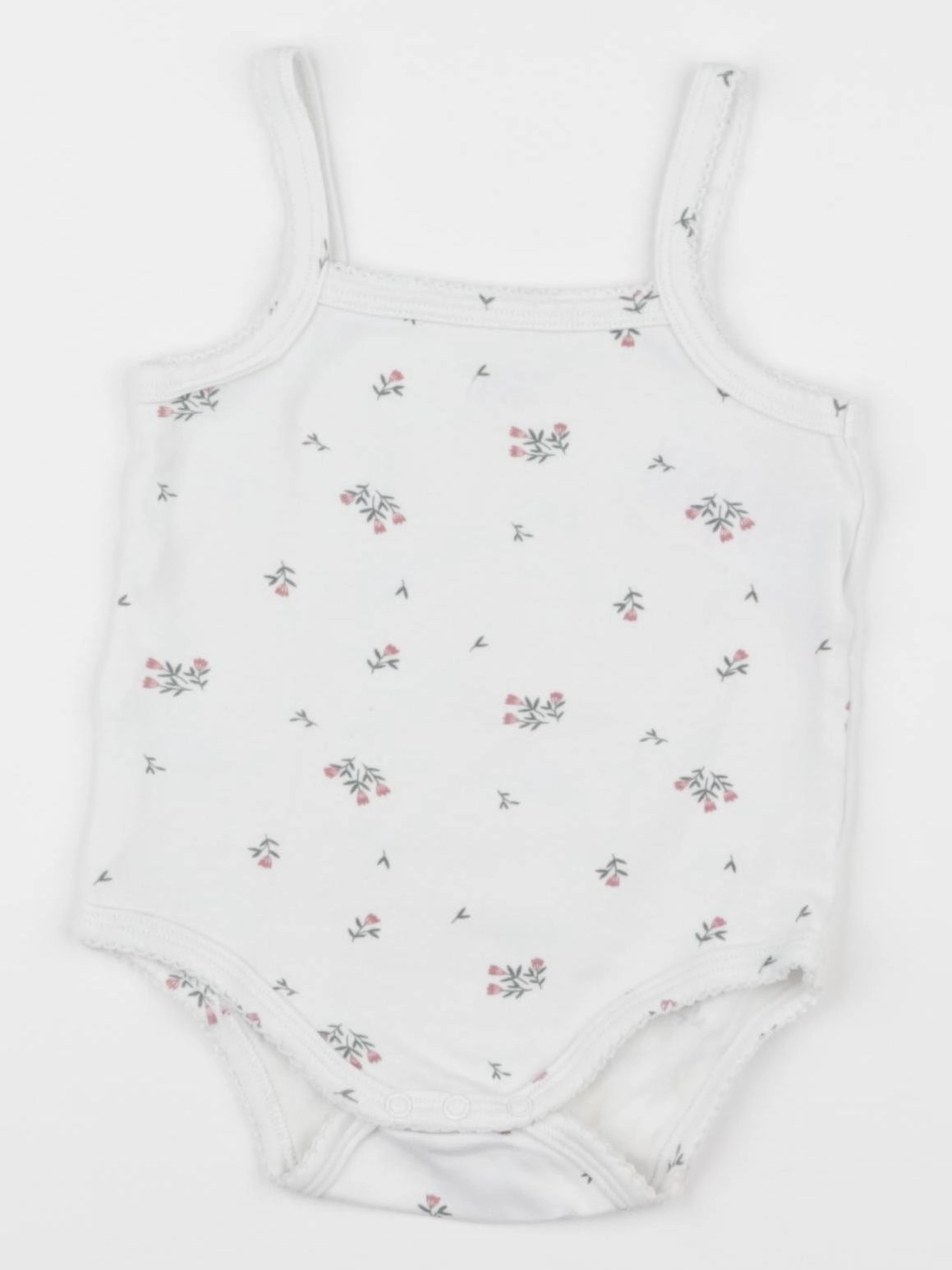 Vertbaudet - body rose, blanc - 12 mois