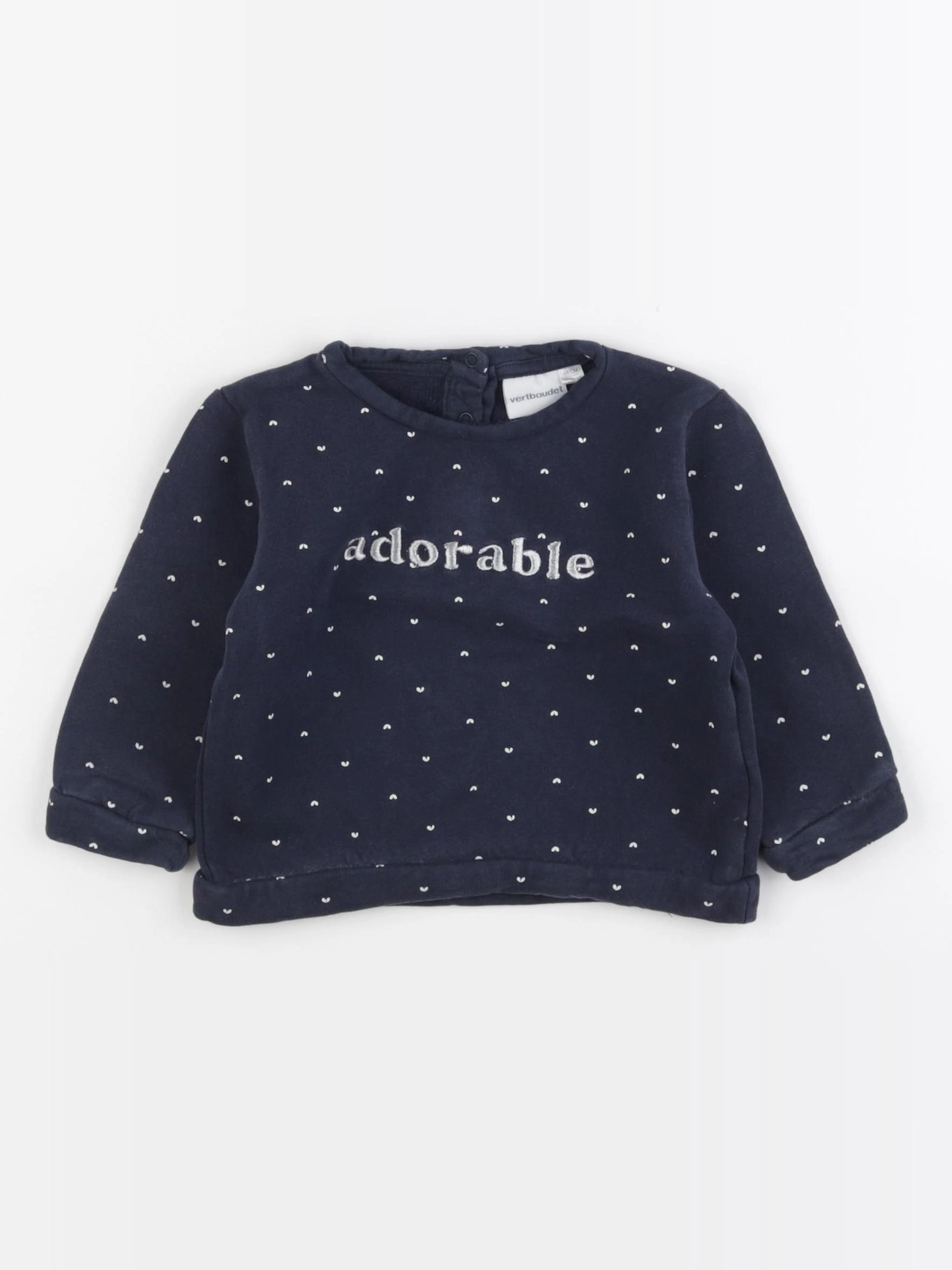 Vertbaudet - sweat bleu - 18 mois