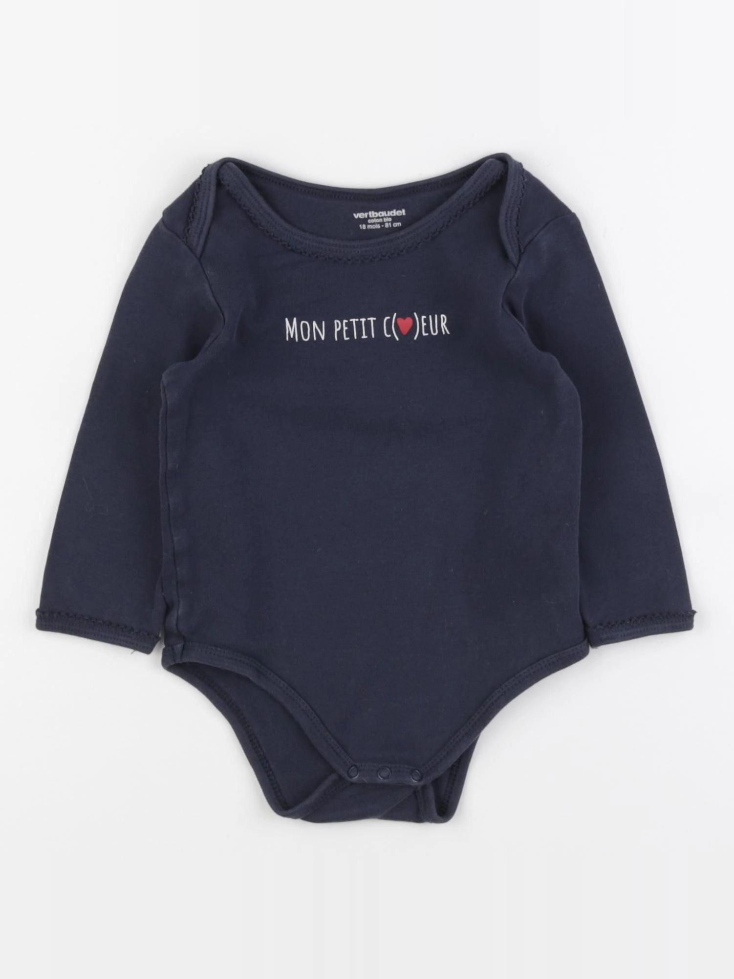 Vertbaudet - body bleu - 18 mois