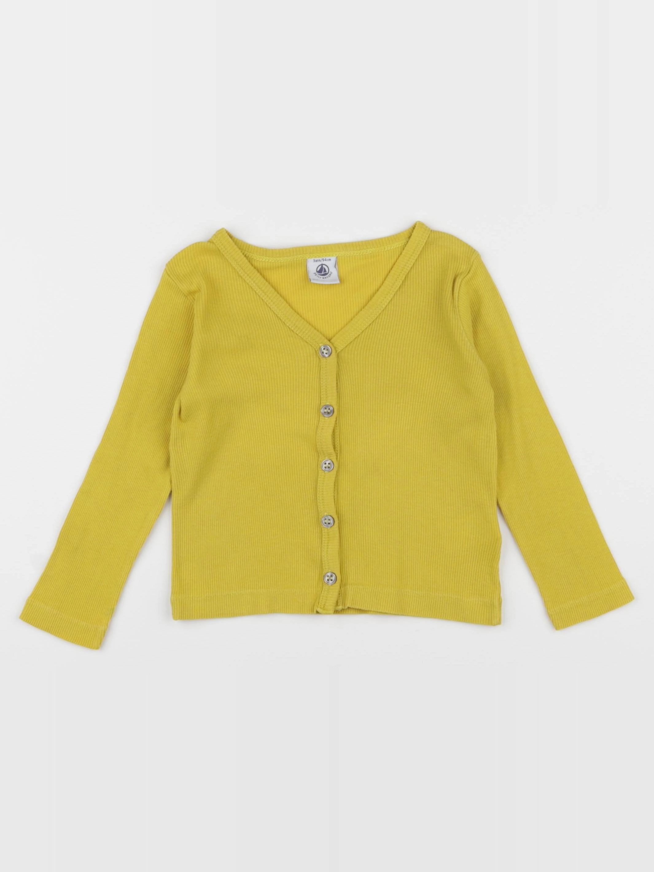 Petit Bateau - tee-shirt jaune - 3 ans