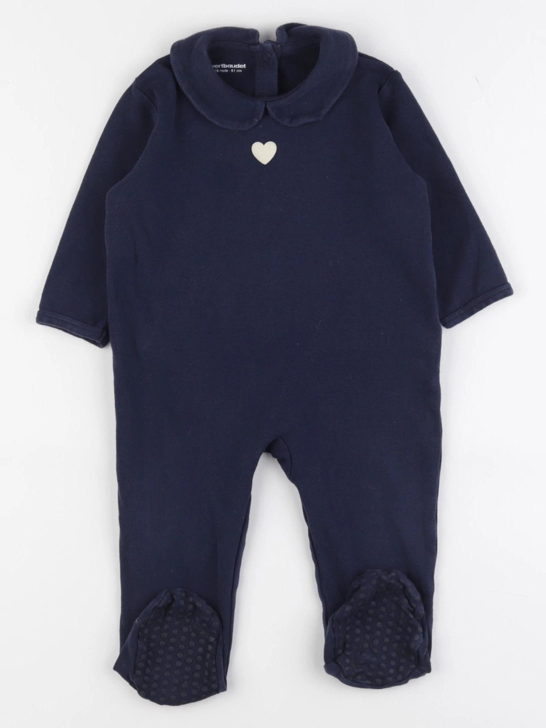 Vertbaudet - pyjama coton bleu - 18 mois