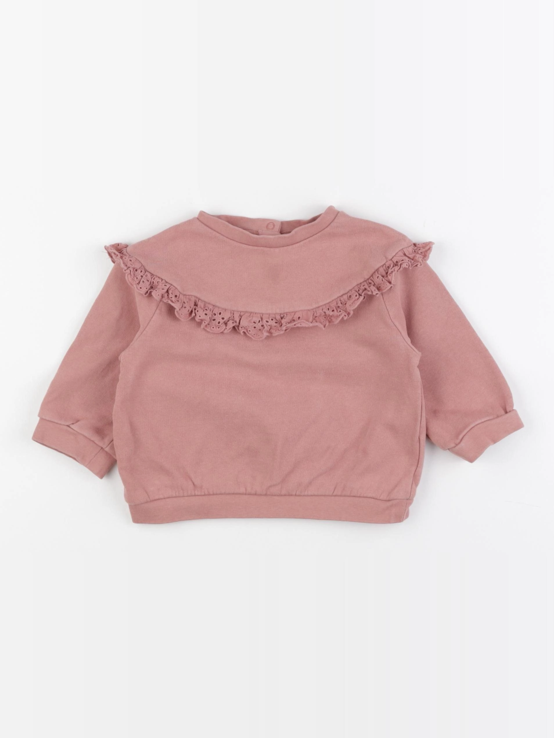 Vertbaudet - sweat rose - 12 mois
